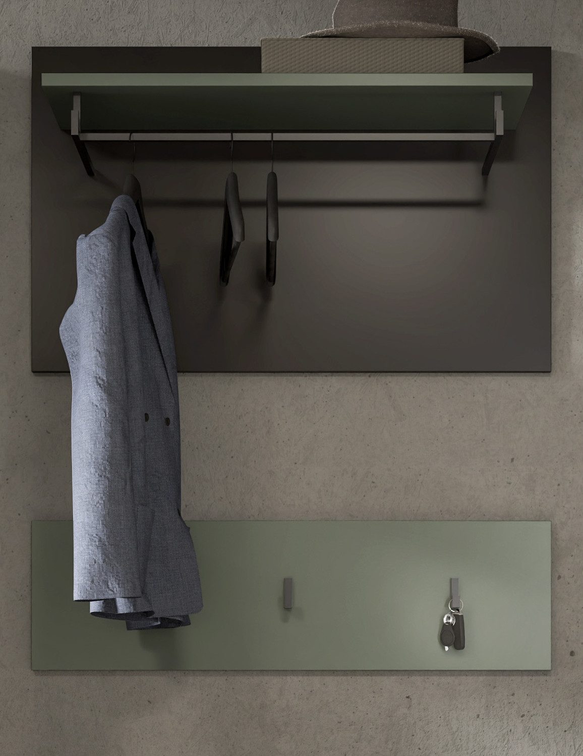 Inn.Furn Garderobenpaneel Cooper (2-teiliges Set Wandgarderobe und Hakenlei günstig online kaufen