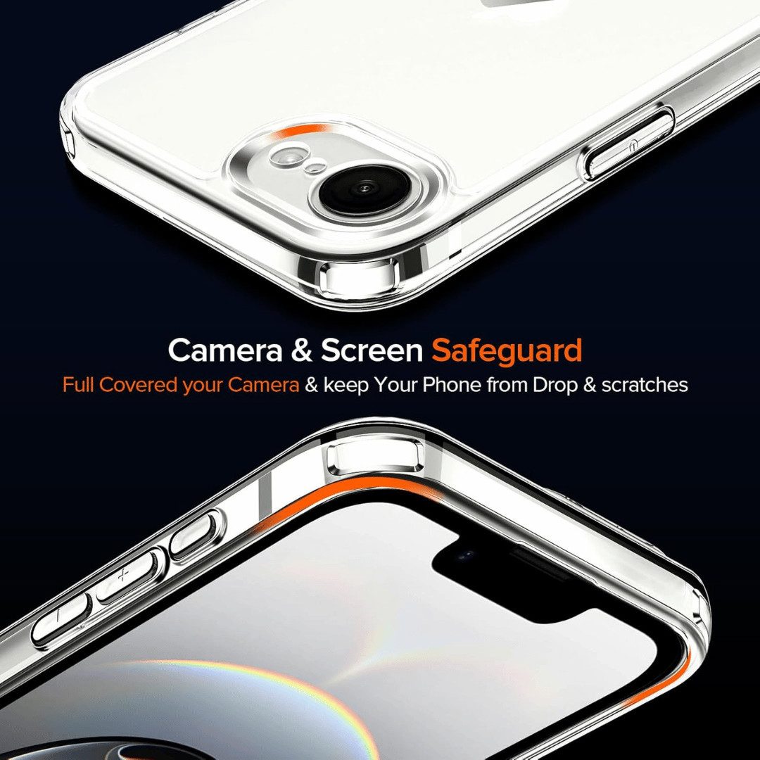 SmartUP Smartphone-Hülle für iPhone 16e Transparent Silikon Ultra Slim Case Handyhülle 6,1 Zoll, Silikon Schutzhülle mit Kameraschutz – Bild 4 von 5