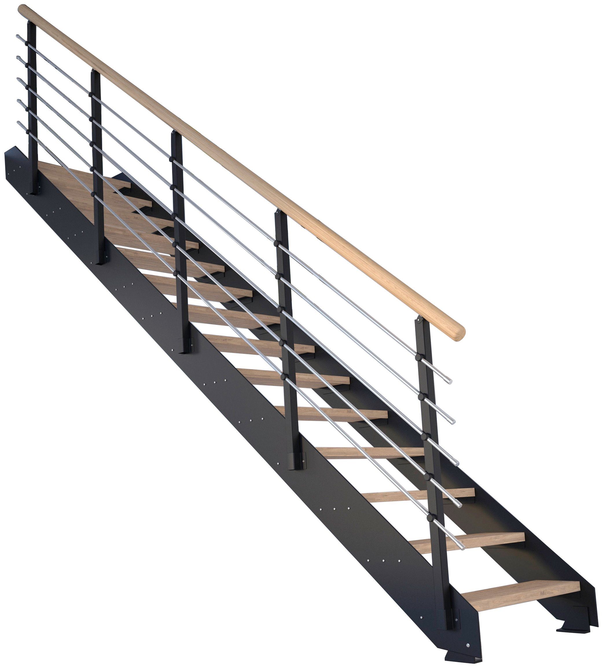 Starwood Systemtreppe Kos, Metall, Stufen Geteilte offen
