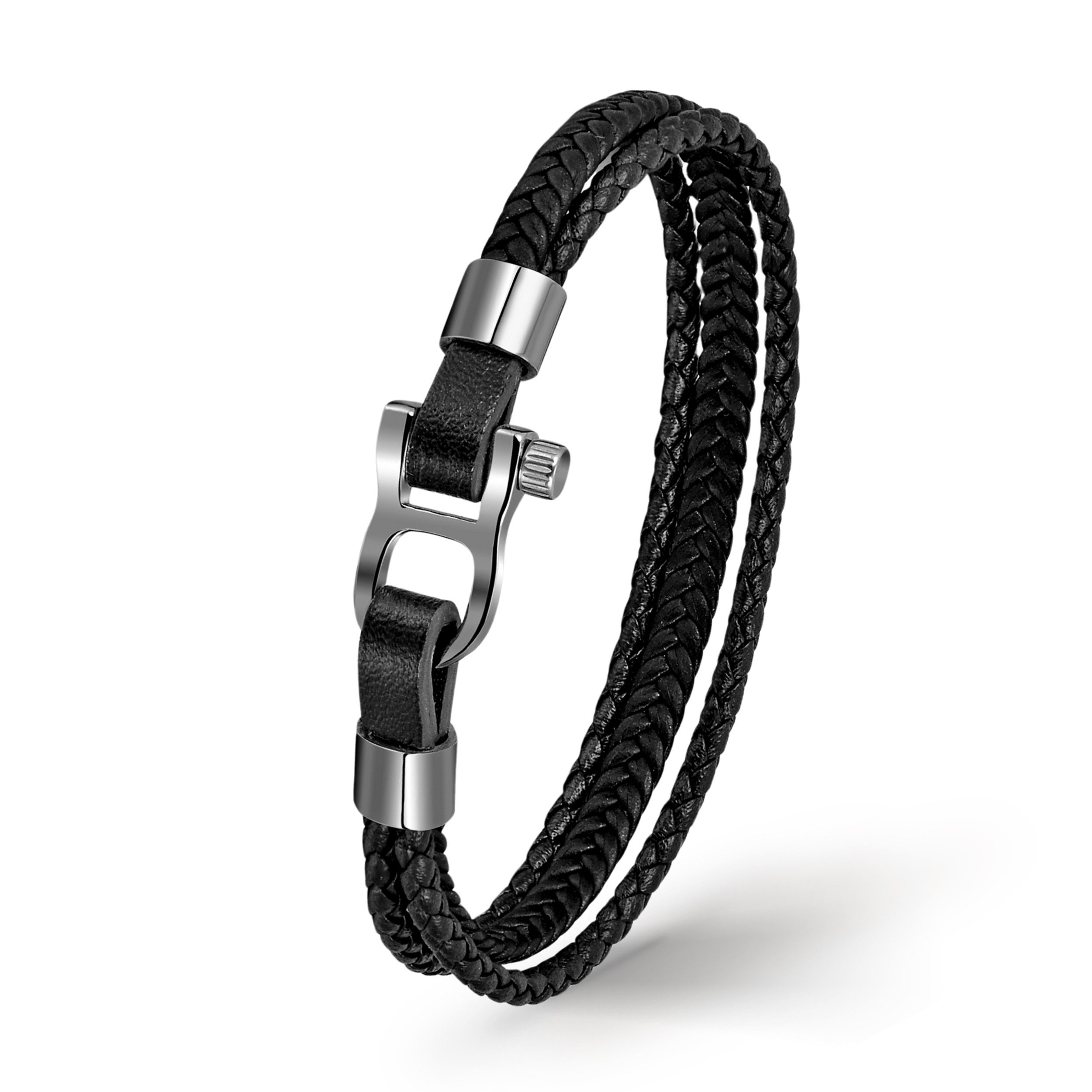 Lederarmband Lederarmband Herren "LUNA" geflochten