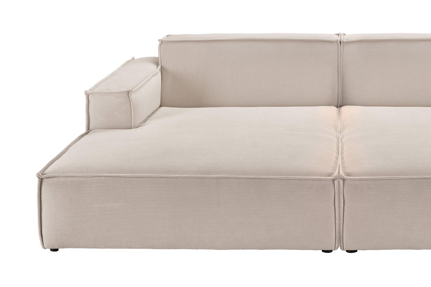 Sofa Farben beige Feincord SAMU, verschiedene Big-Sofa KAWOLA