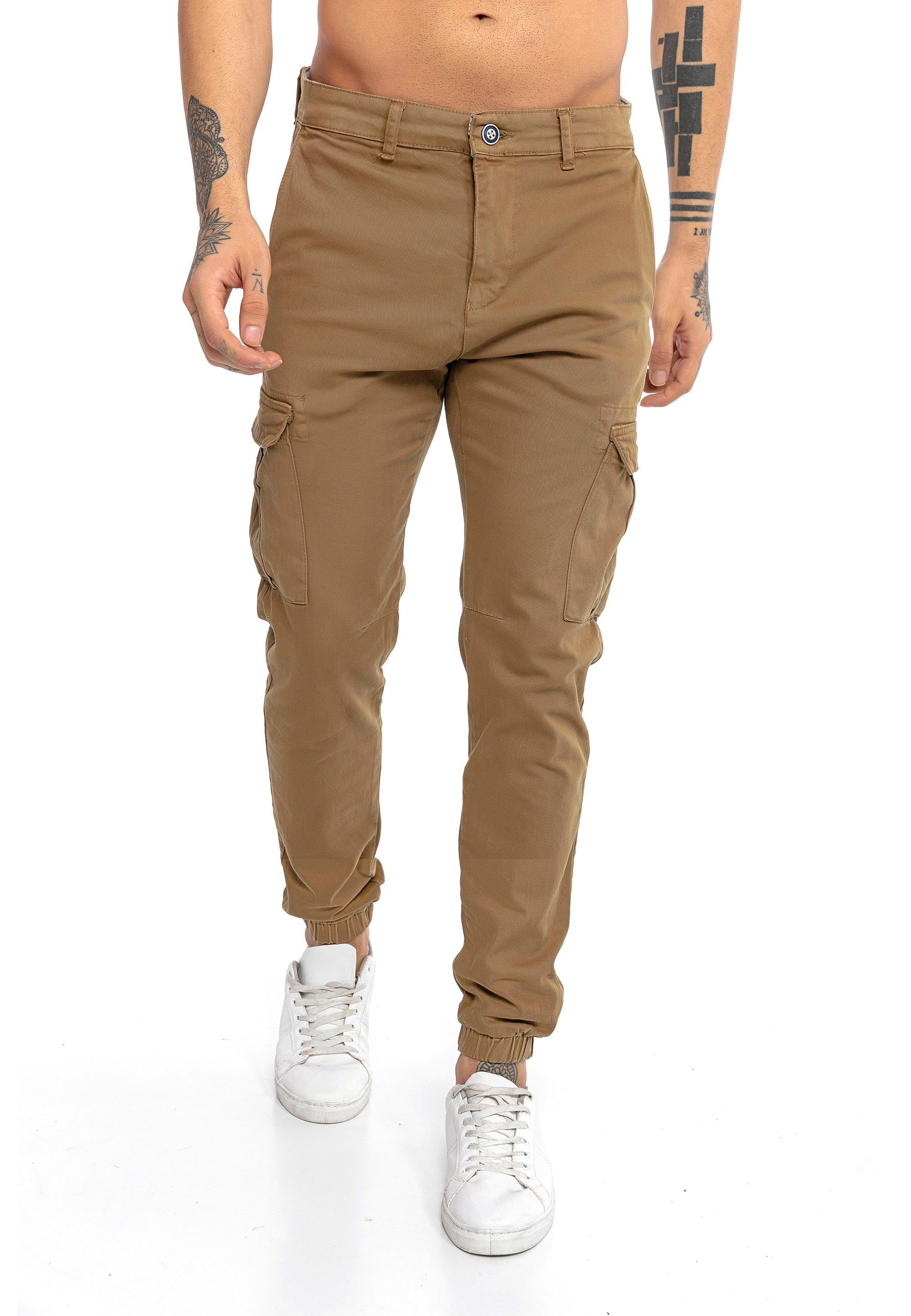 Camel Jeans Cargohose Twill Jogger Stylische RedBridge Hose Cargo