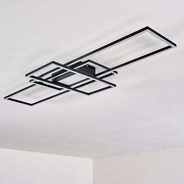 hofstein Deckenleuchte »Cermes« dimmbare Deckenlampe aus Metall in Schwarz, 3000 Kelvin, 6500 Lumen, moderne Leuchte, dimmbar über beiliegende Fernbedienung