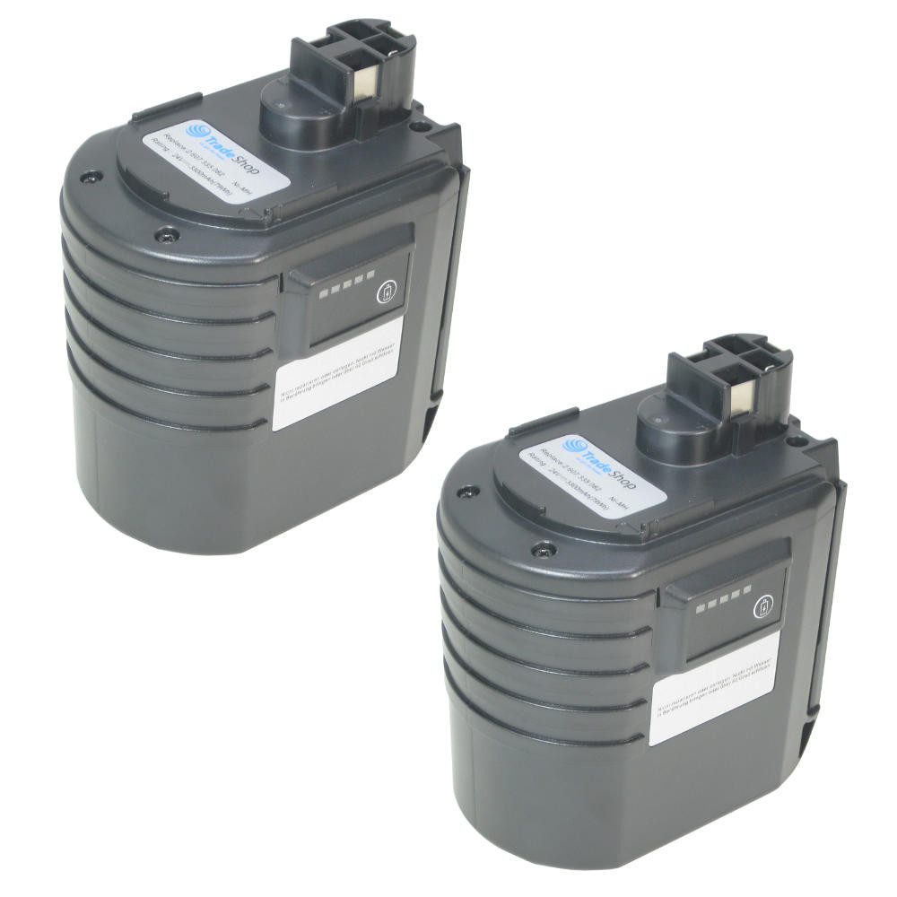 Trade-Shop 2x Akku passend für Bosch GBH 24VRE GBH24VRE GBH 24 VRE GBH24 VRE 30A Akku Ni-MH 3300 mAh (24 V)