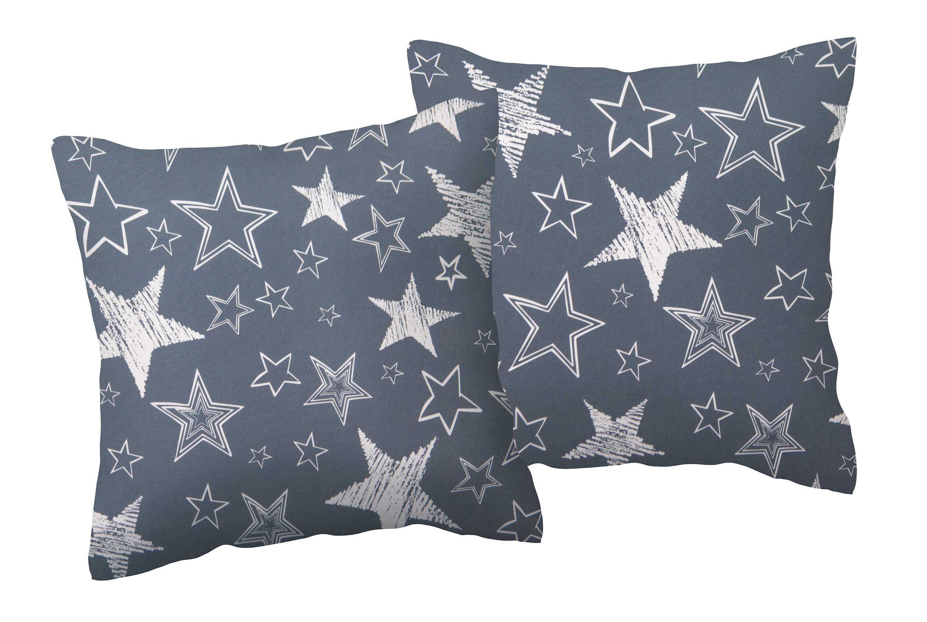 Ticaa Dekokissen Kissen-Set 40x40 cm mit Motiv 2-teilig
