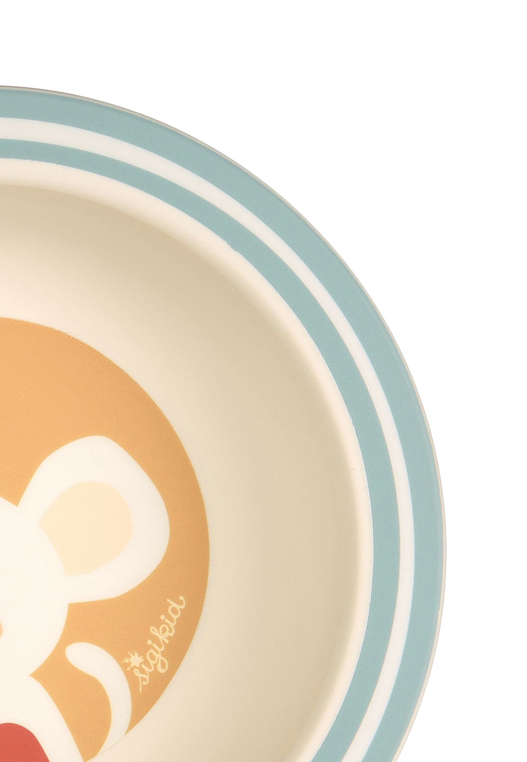 Sigikid Kindergeschirr-Set Kindergeschirr Schüssel Maus rPET "4 Freunde" (5-tlg), Material außen: 100% rPET, Material innen: Silikonring im Boden
