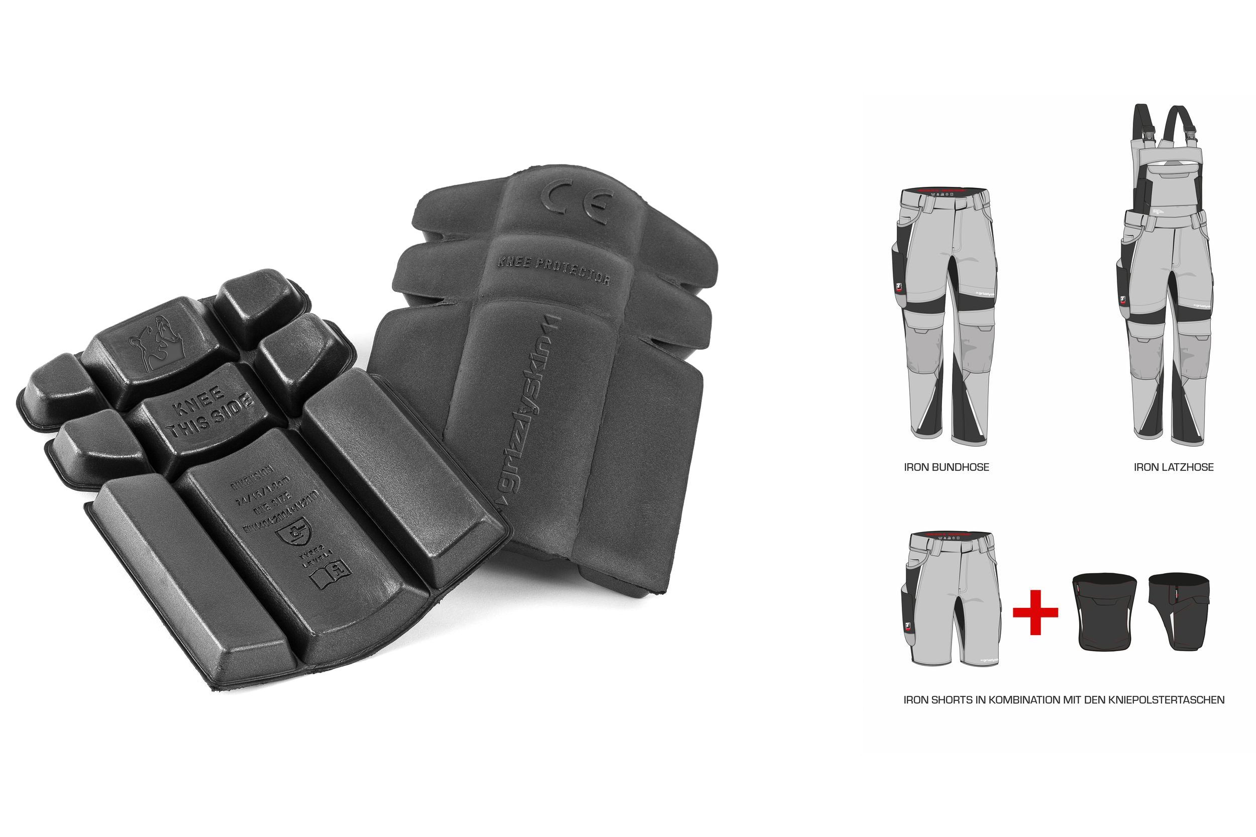 Qualitex Workwear Arbeitshose Kniepolster IRON aus Schaumgummi - Knieschutz für Kniepolstertasche (2-tlg) geeignet für Arbeit, Sport & Freizeit – Bild 2 von 3