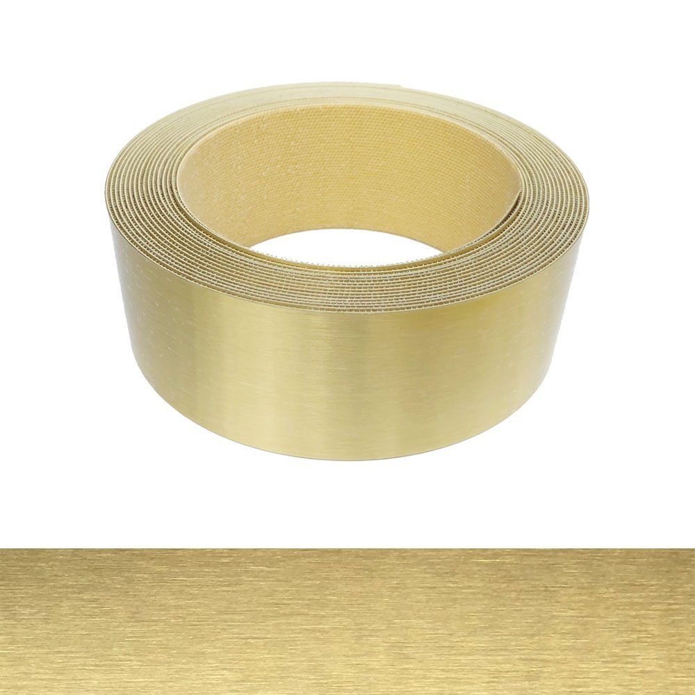 EisenRon.de Umleimer ABS Kantenumleimer 42 mm x 1 m, Gold Metallkante - Bügelkante