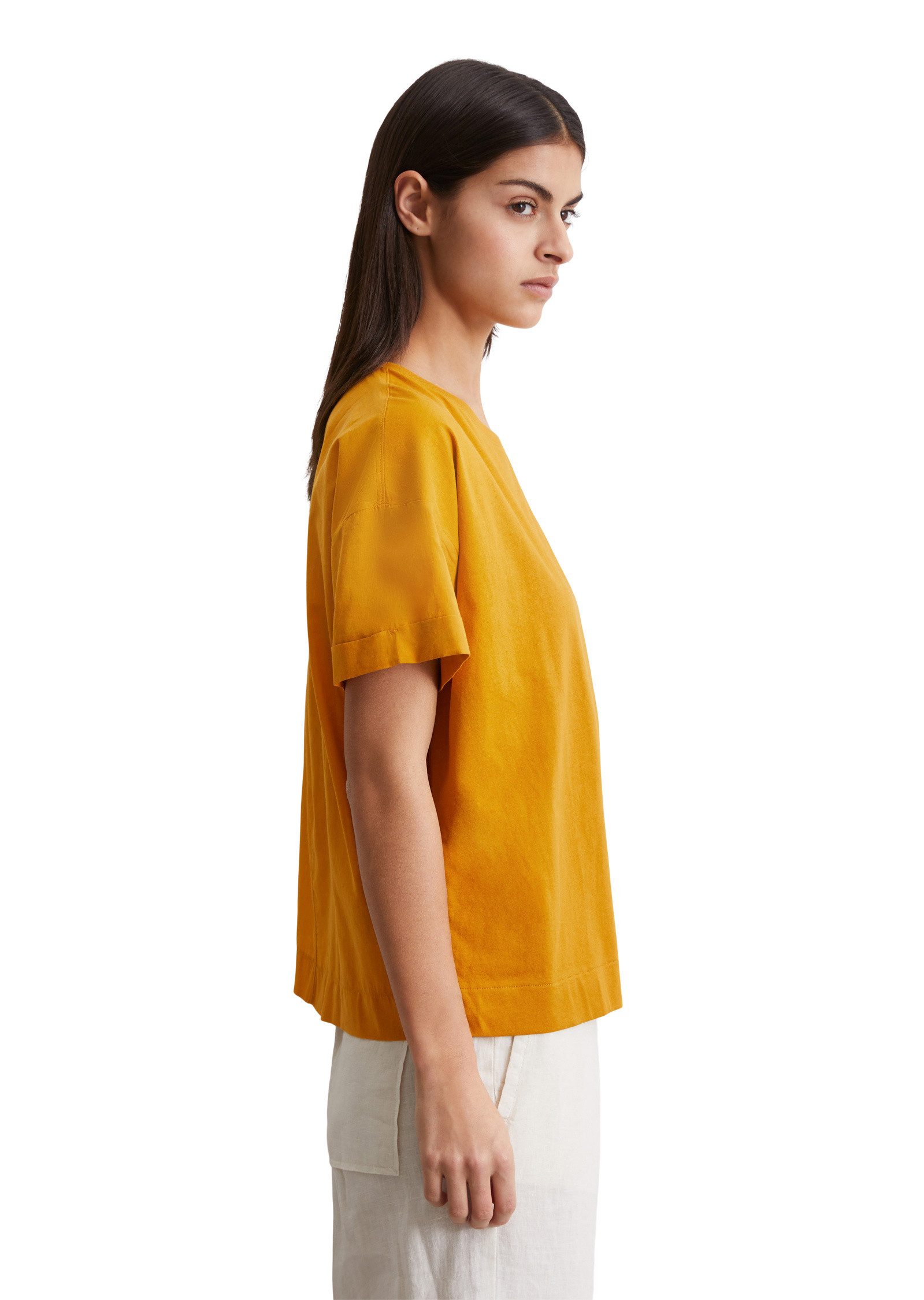 Marc O'Polo T-Shirt aus Material-Mix günstig online kaufen