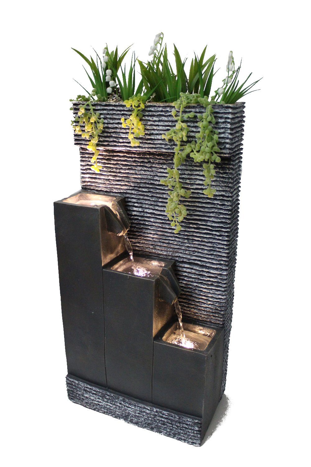 Zimmerbrunnen BK845 Springbrunnen mit Beleuchtung Gartenbrunnen Kaskade