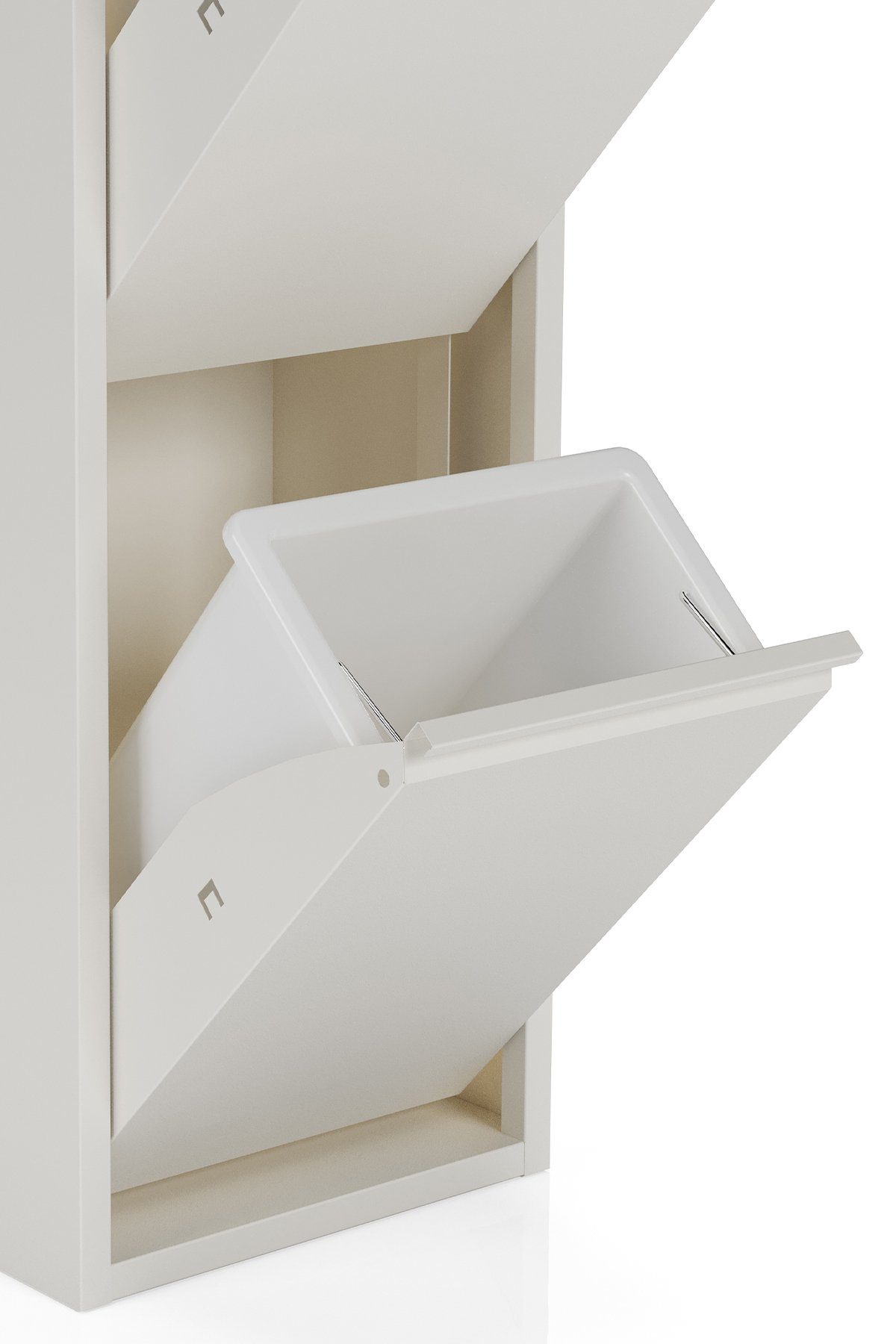 Kaufexpress GmbH Mülltrennsystem Mülltrenner aus Metall, Mülltonne 2–3 Fächer je 30–60L Robust, Für Küche, Büro oder Hauswirtschaftsraum – funktional und modern