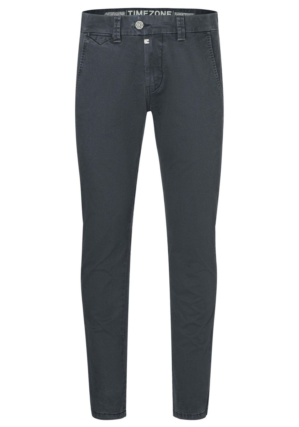 3933 JANNOTZ SLIM Ink Stretch mit Minimal Blue Chinohose TIMEZONE