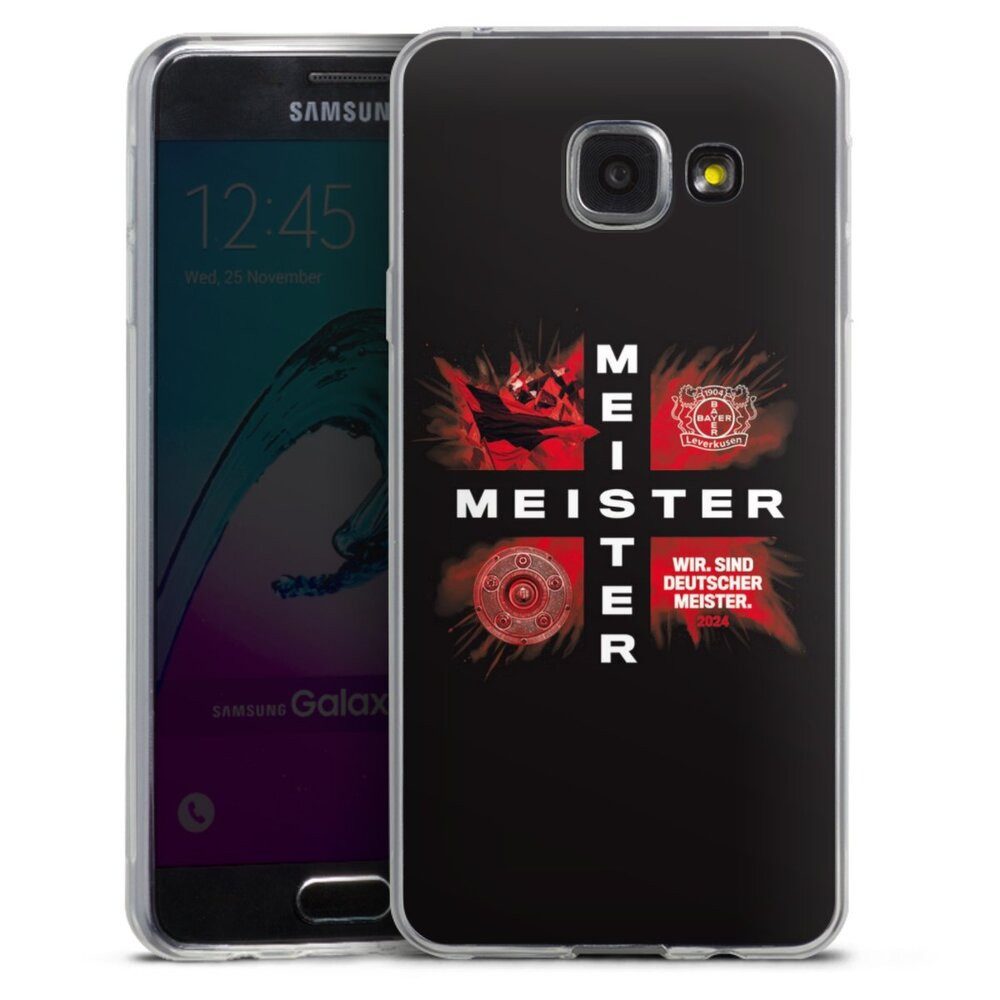 DeinDesign Handyhülle Bayer 04 Leverkusen Meister Offizielles Lizenzprodukt, Samsung Galaxy A3 (2016) Slim Case Silikon Hülle Ultra Dünn
