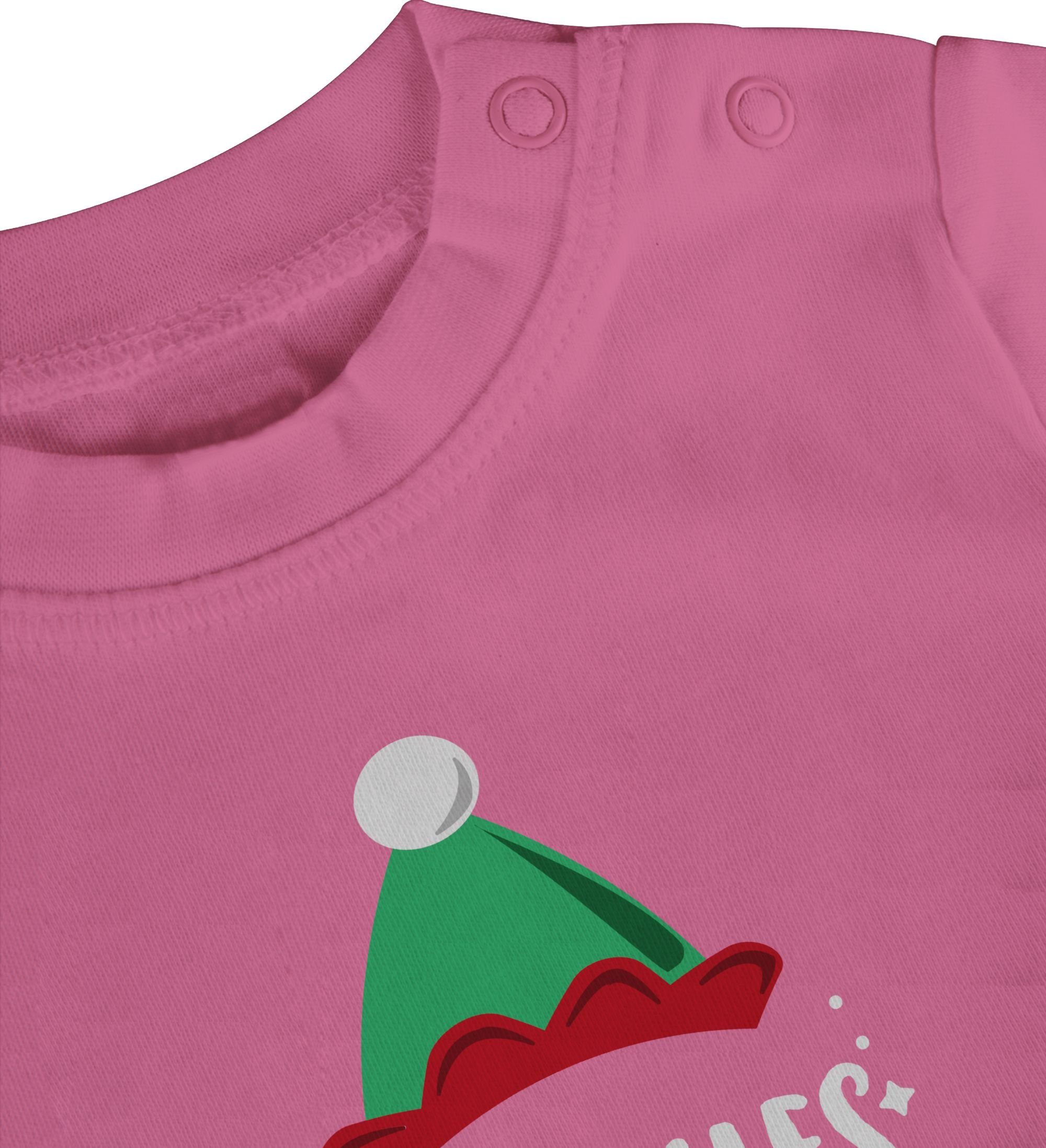 Shirtracer T-Shirt Weihnachten Aushilfs-Elf 1 Pink Baby Weihnachten Kleidung