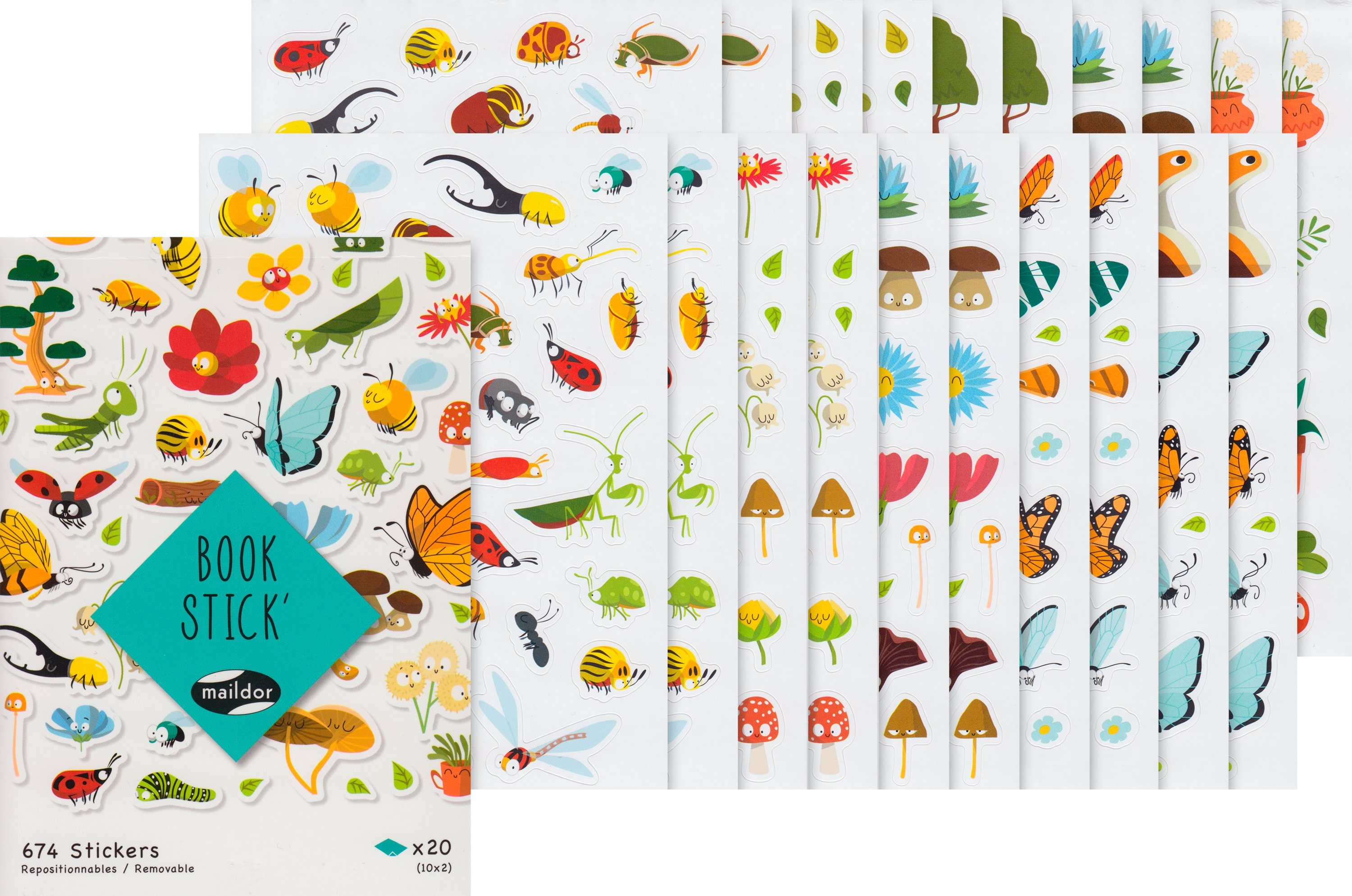 maildor Sticker Buch Happy Nature, 20 Bögen