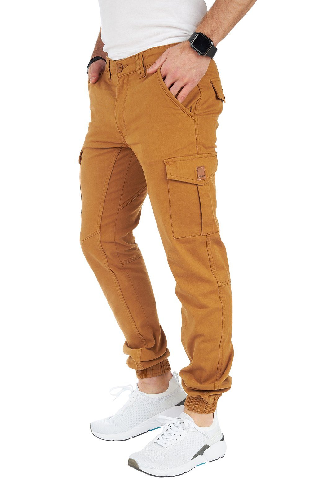 Styleko Chinohose Slim fit Cargohose Herren günstig online kaufen