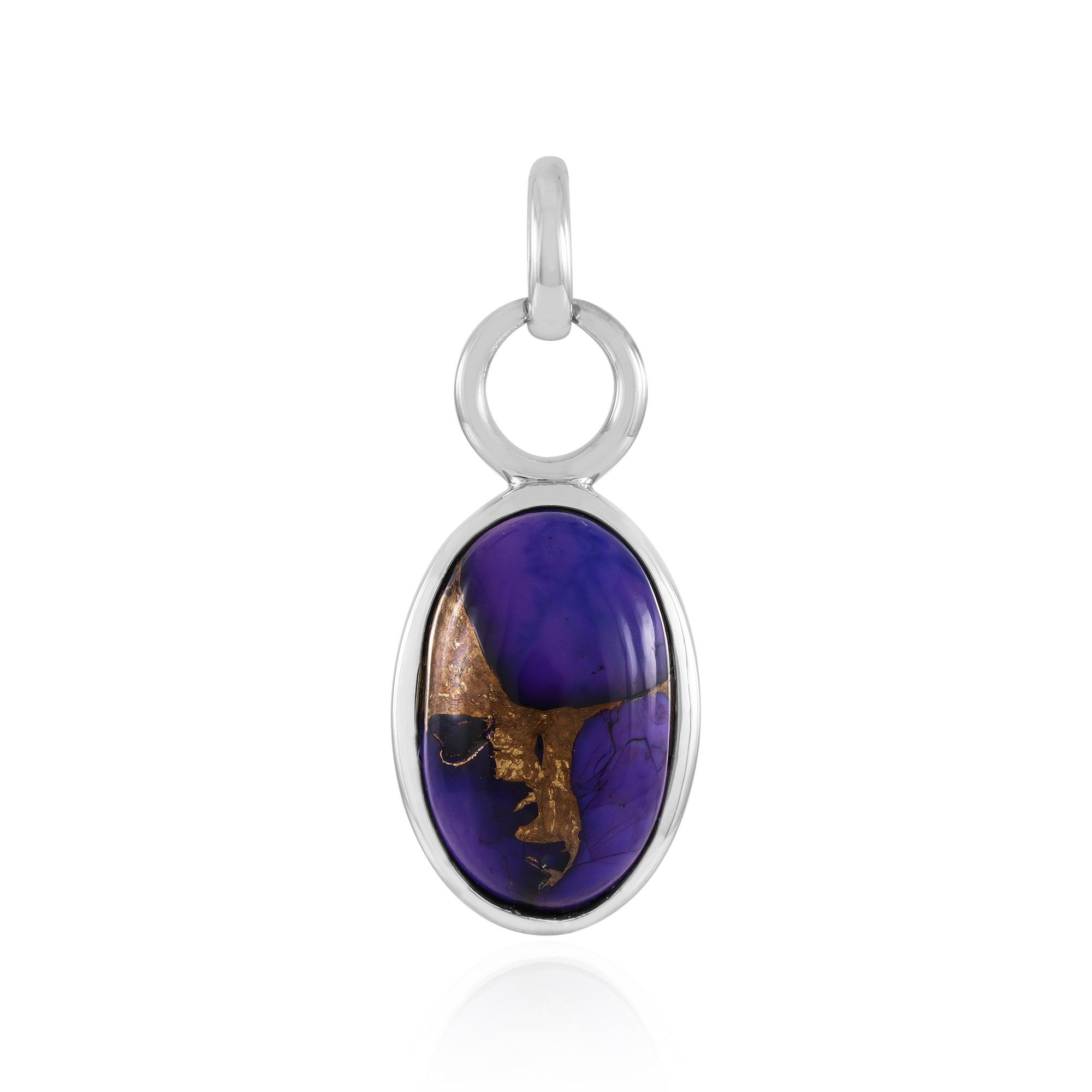 Cavill Kettenanhänger Purpurfarbener 6,4 ct Mohave Türkis Cabochon in 925 Silber (1-tlg)