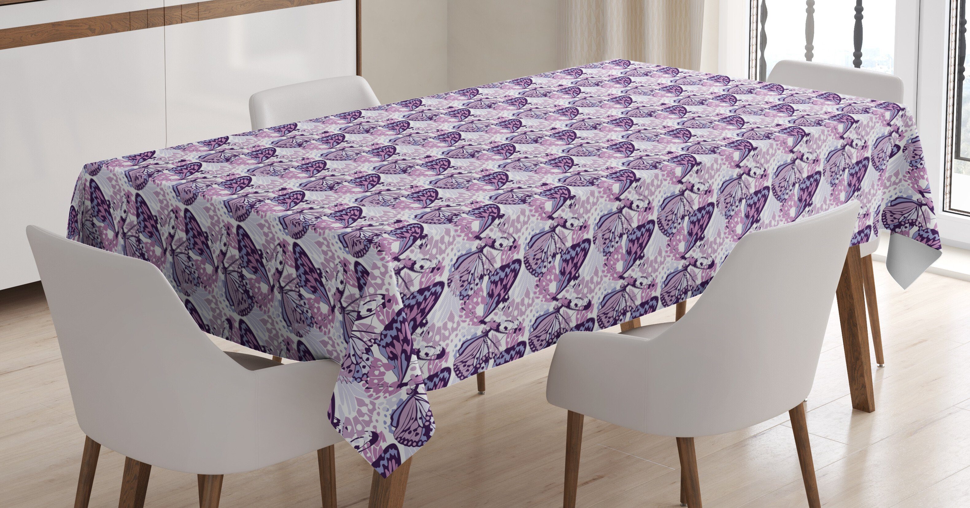 Abakuhaus Tischdecke Farbfest Waschbar Für den Außen Bereich geeignet Klare Farben, Schmetterling Abstrakt Exotische Flügel | Tischdecken