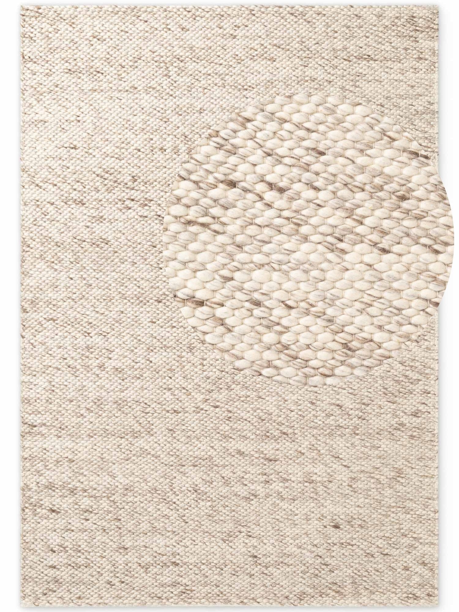 ELLE DECORATION Wollteppich Beans, rechteckig, Höhe: 10 mm, Handweb Teppich Wolle, Perlenstruktur, Wohnzimmer, Schlafzimmer, Flur
