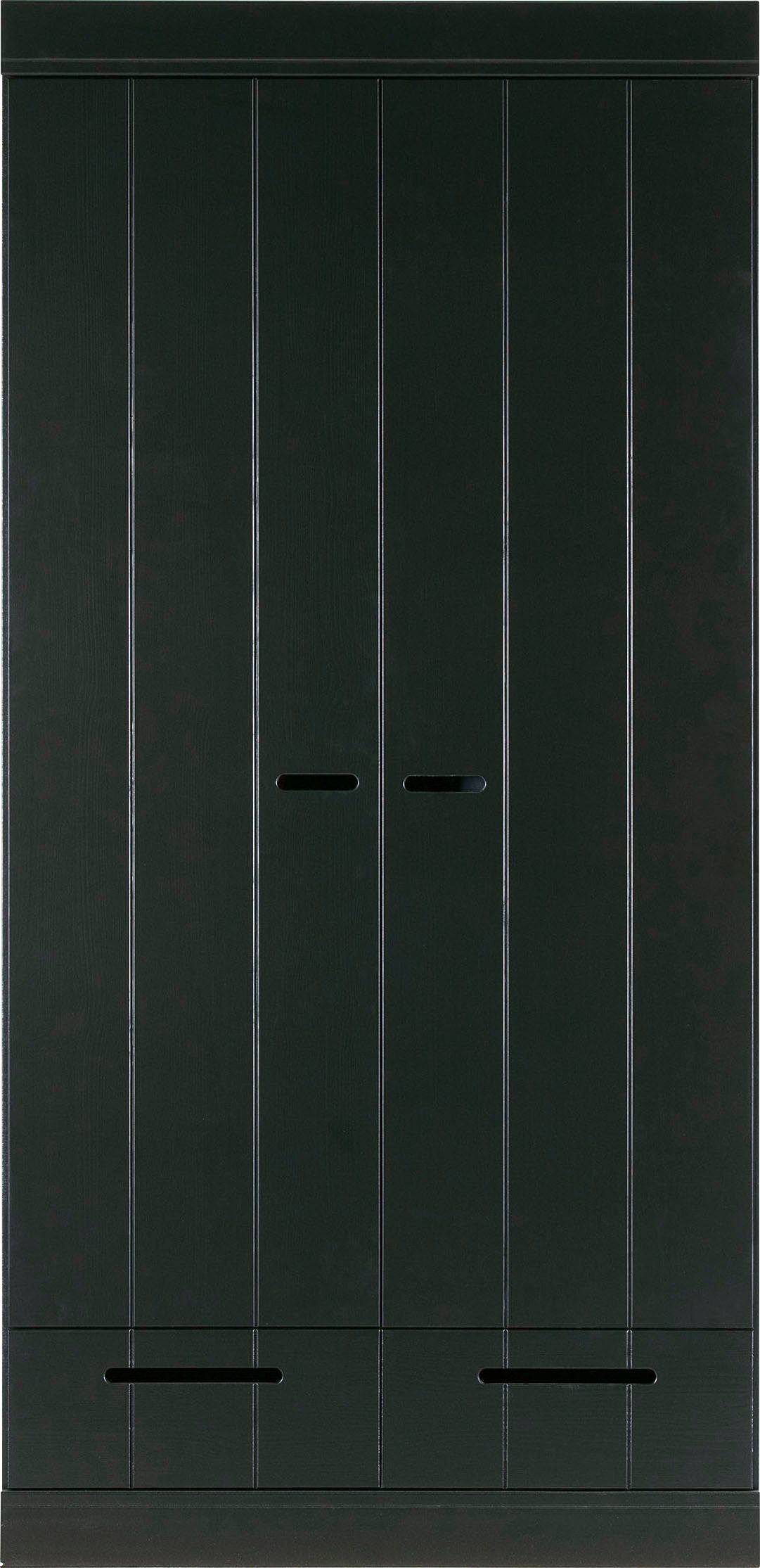 WOOOD Kleiderschrank Connect Garderobenschrank, Mehrzweckschrank mit Schubkästen mit Kleiderstange, Breite 94 cm x Höhe 195 cm