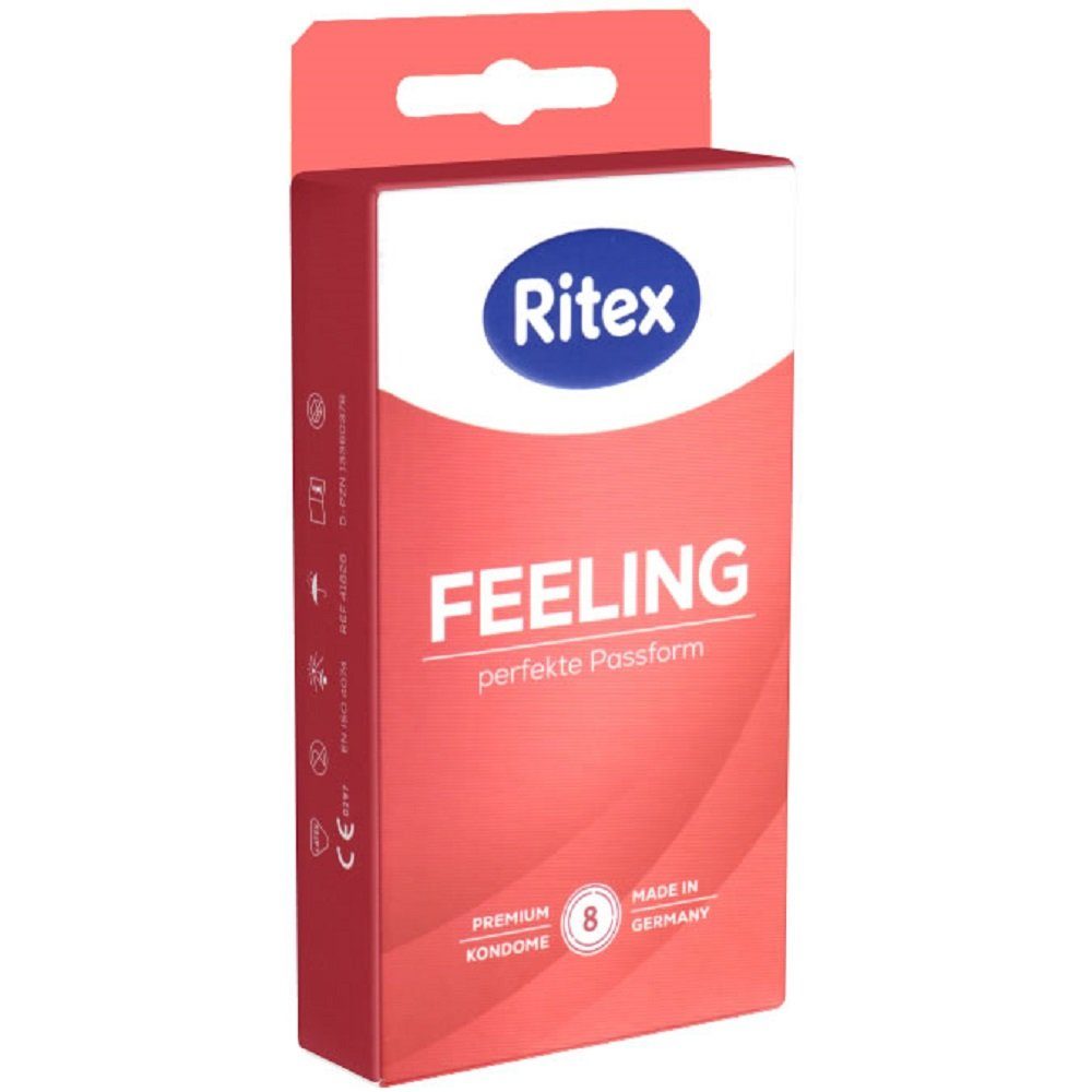 Ritex Kondome «Feeling» Perfekte Packung mit Passform St., Geruch Passform Kondome mit, und perfekter 8 angenehmen