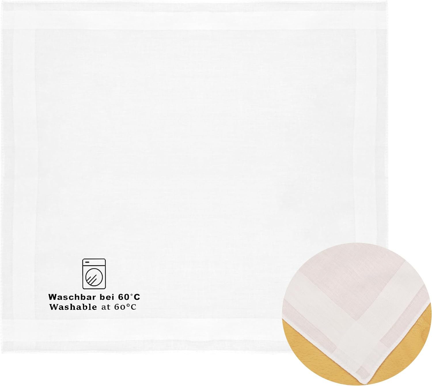Betz Taschentuch 12er Damen Stoff Taschentücher Set Emma Größe ca. 28x28 cm, (12 Teile, 12-St. 12 Taschentücher)
