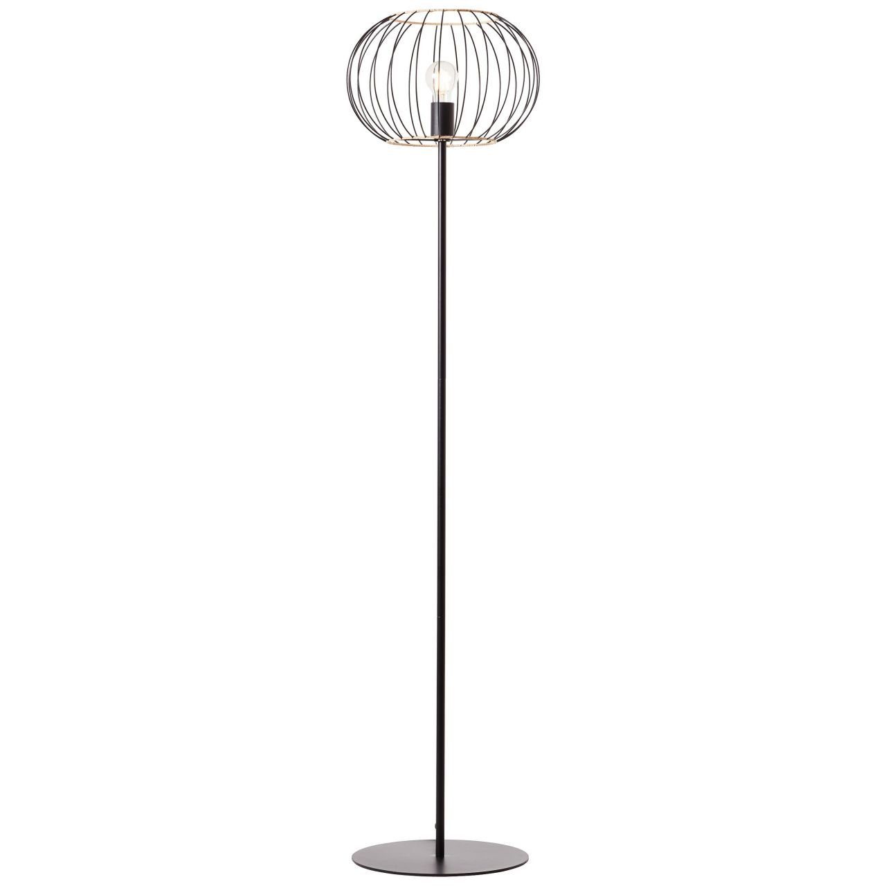 Brilliant Stehlampe Silemia, Standleuchte Lampe, 1x Mit A60, F 52W, E27, matt, 1flg schwarz Silemia
