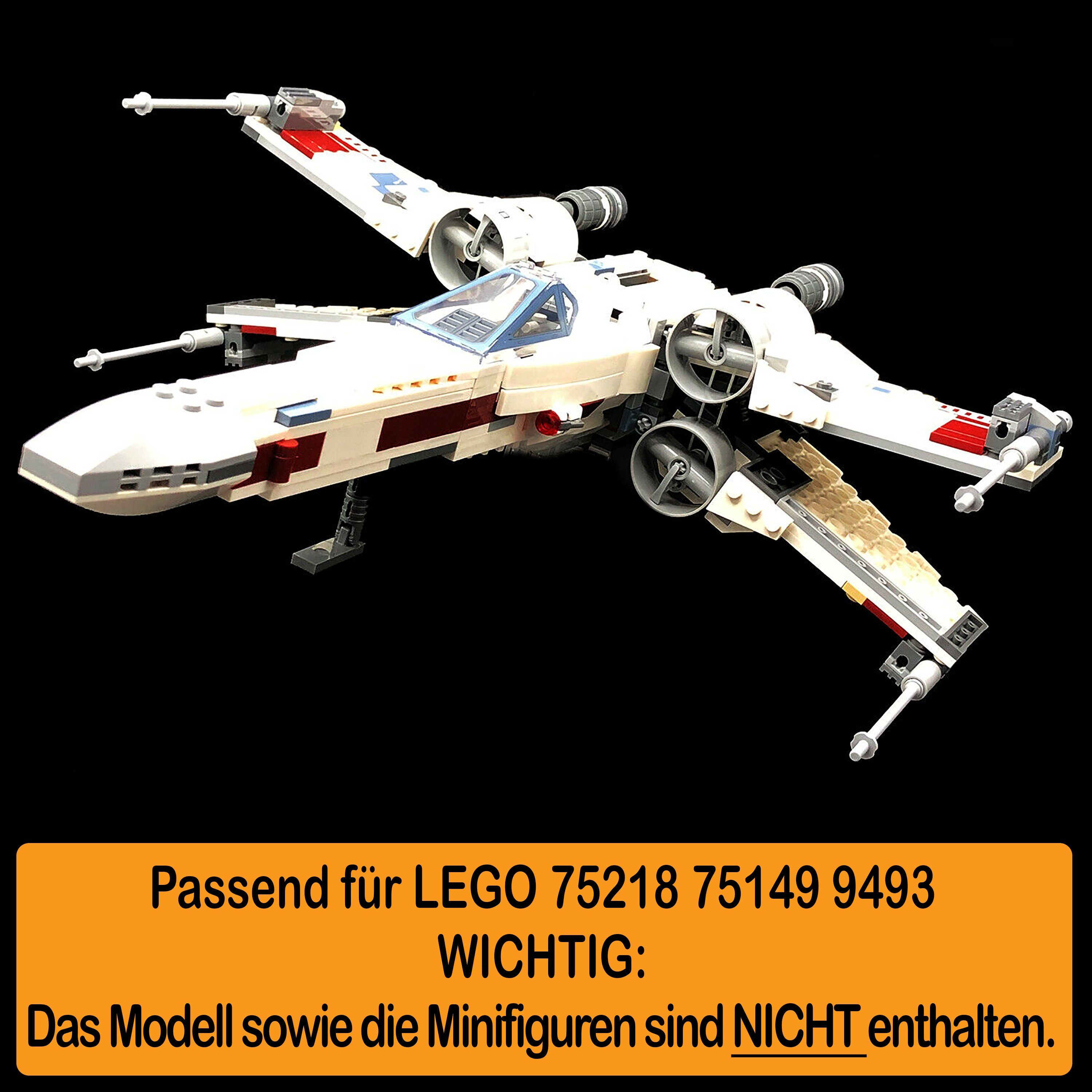AREA17 Standfuß Acryl Display Stand Positionen X-Wing einstellbar Winkel und Verschiedene Starfighter, für LEGO 75218
