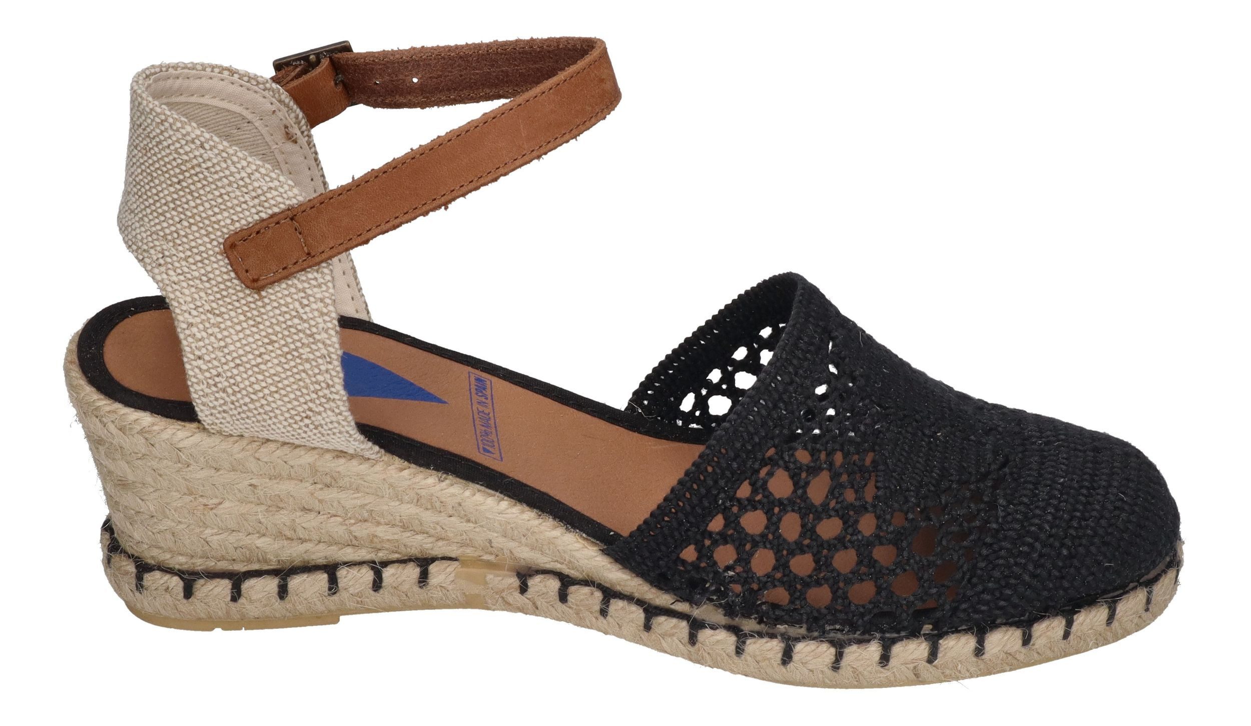 VERBENAS MALENA CROCHET LINO Sandalette Negro – Bild 4 von 5