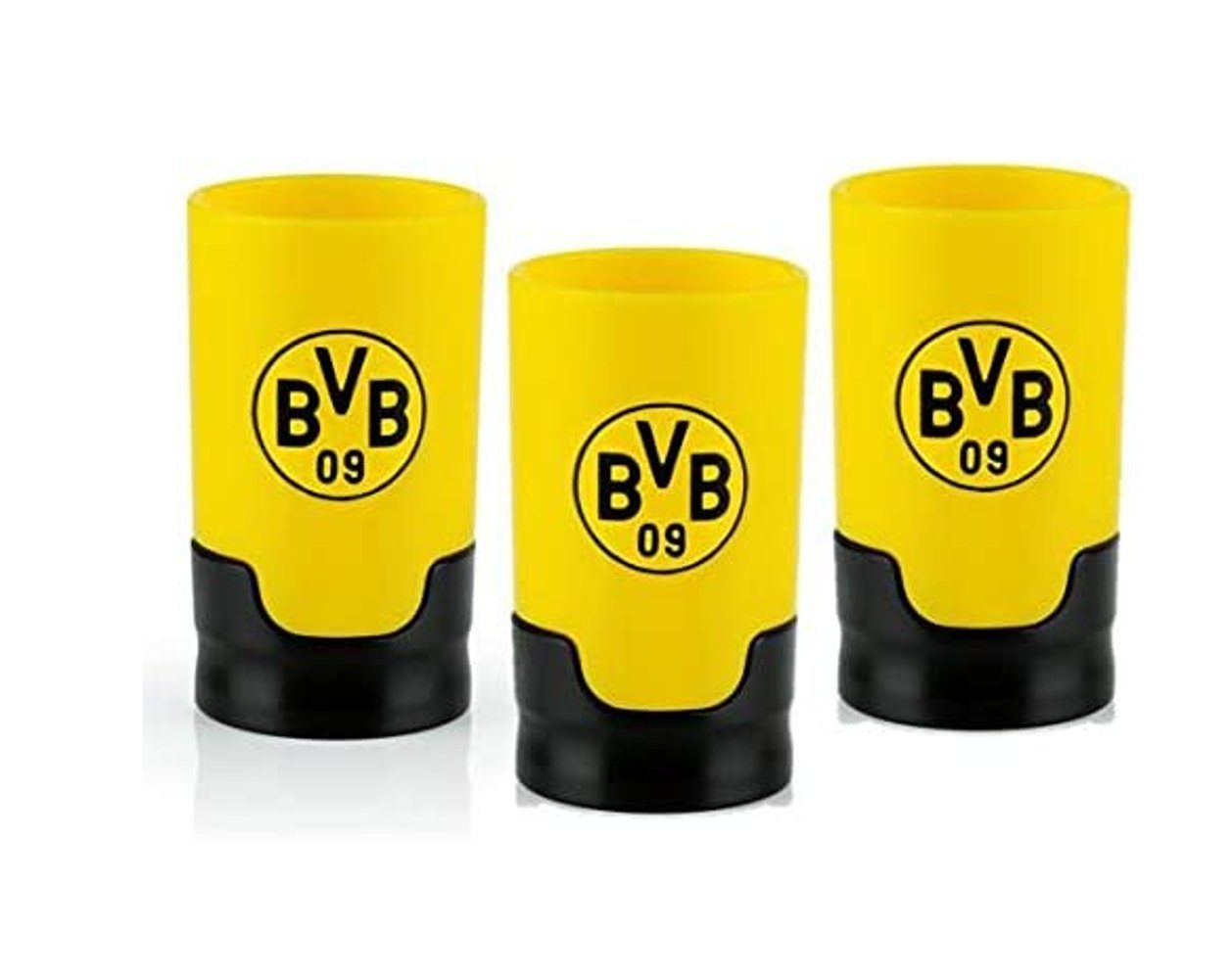 Taste Hero Flaschenausgießer 3-er Set Flaschenaufsatz für Glas und PET Bier-Aufbereiter, BVB Bier passend für Glas- PET-Flaschen Borussia