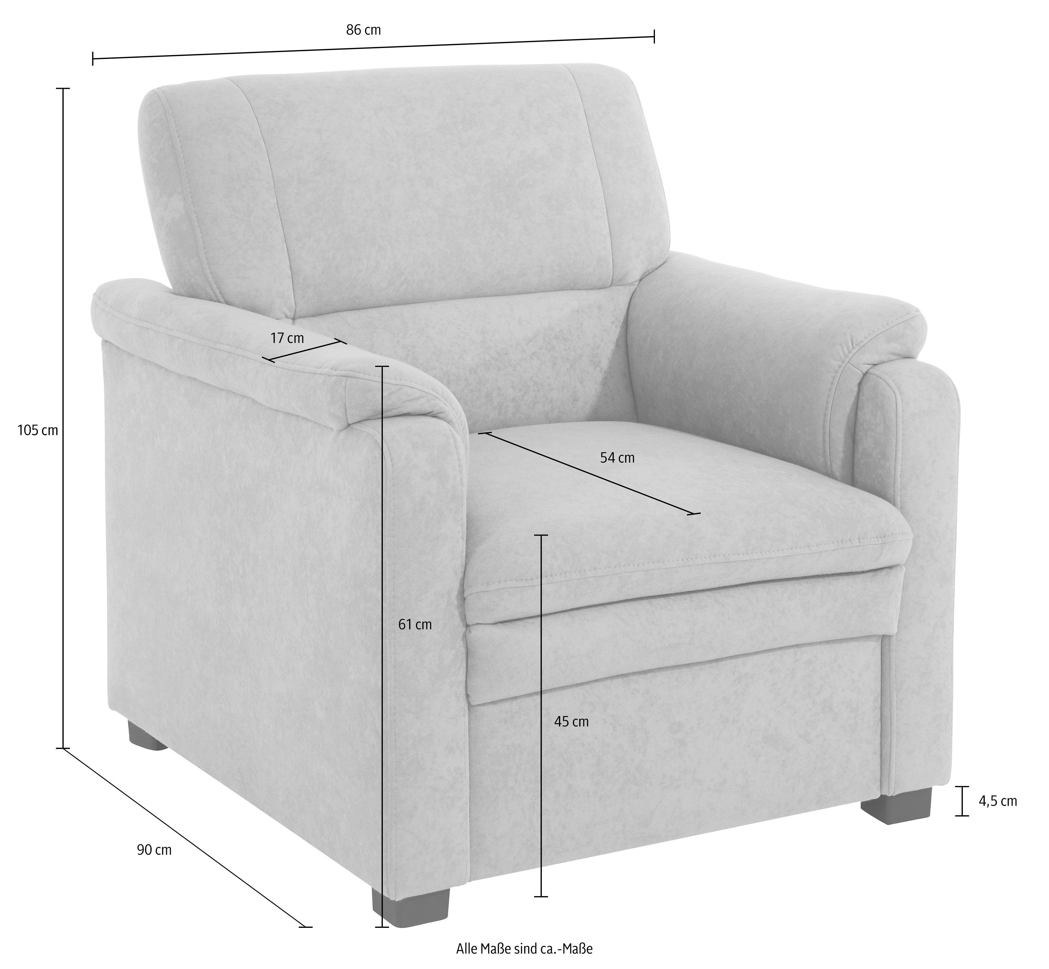sit&more Sessel Pisa, mit Federkern