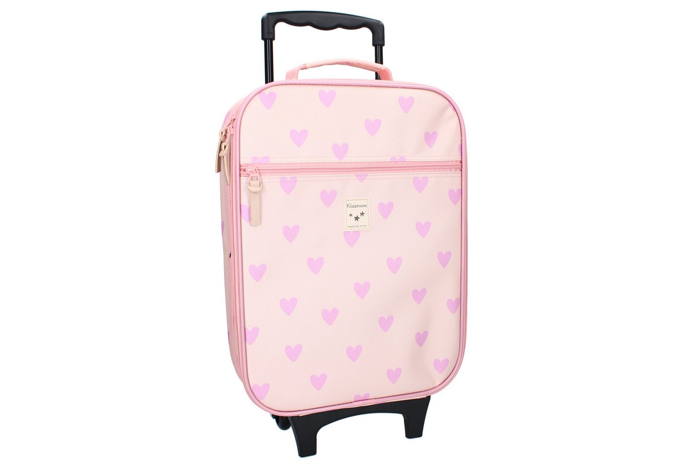 Kidzroom Kinderkoffer Kindertrolley Mädchen Trolly Trolley Koffer 15 L, nur 1 kg leicht, Außenmaße:48×32×14 cm, Innenmaße:42×32×11 cm