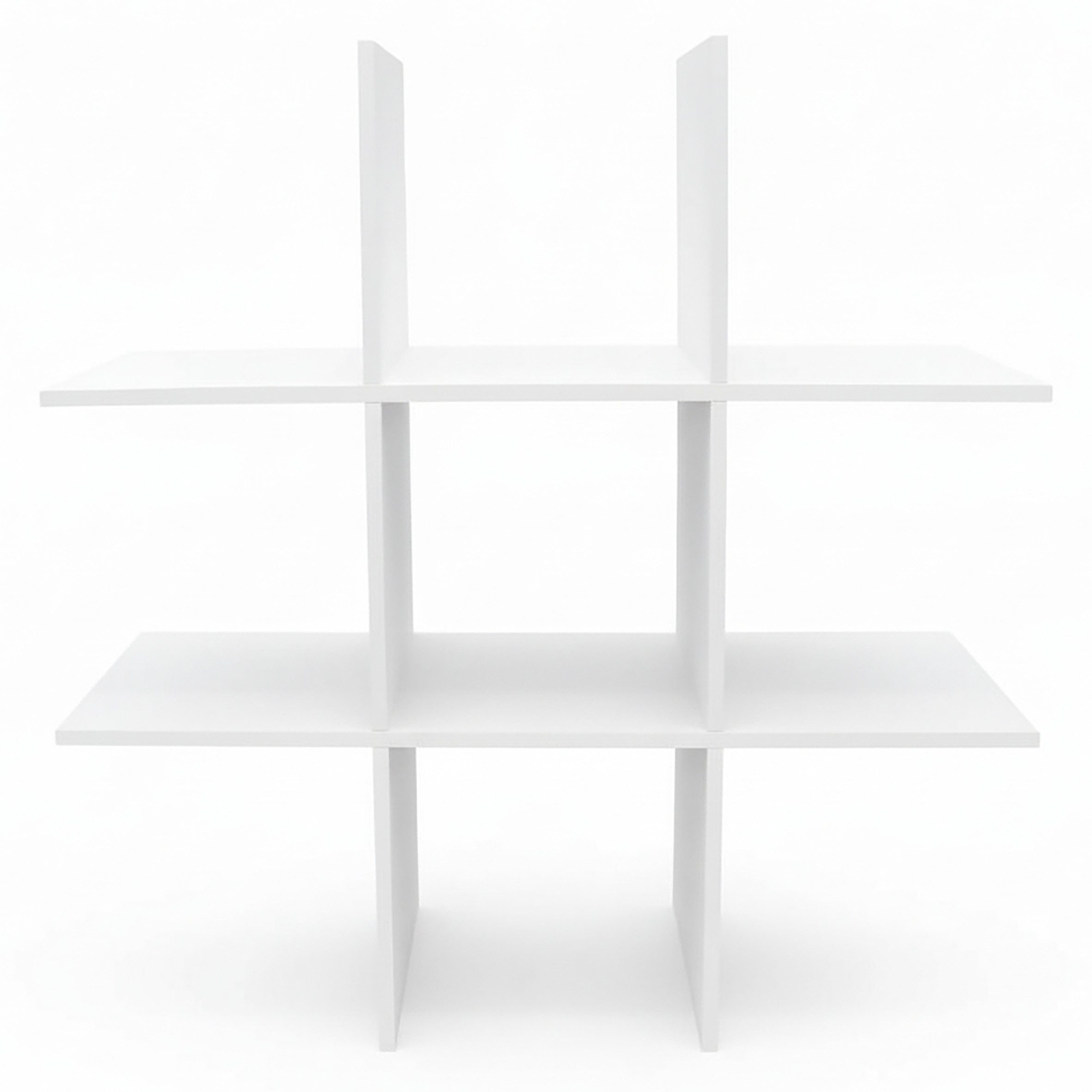 Spetebo Wandregal Holz 55 x 55 cm schwebend mit 6 Fächern, Anzahl 1-tlg., Einfache Montage – Bild 4 von 5