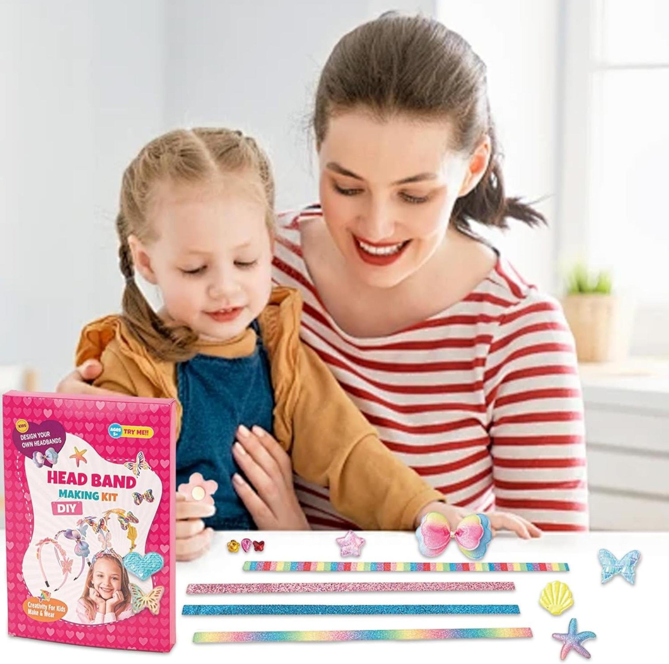 Coonoor Haarband Bastelset Kinder,Ostergeschenk Mädchen Geschenk,Kindergeburtstag, 6-tlg.