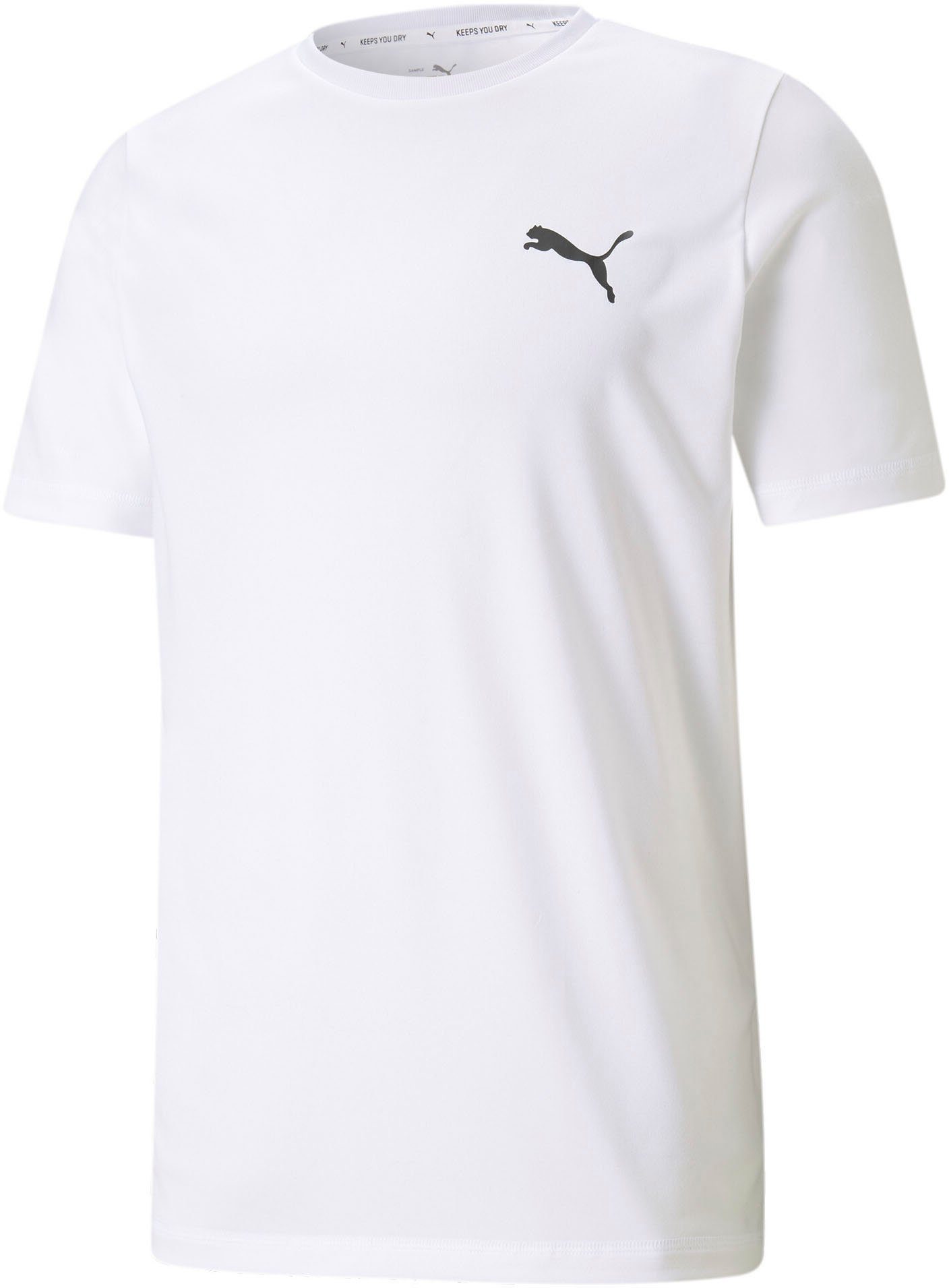 T-Shirt PUMA white TEE LOGO ACTIVE SMALL