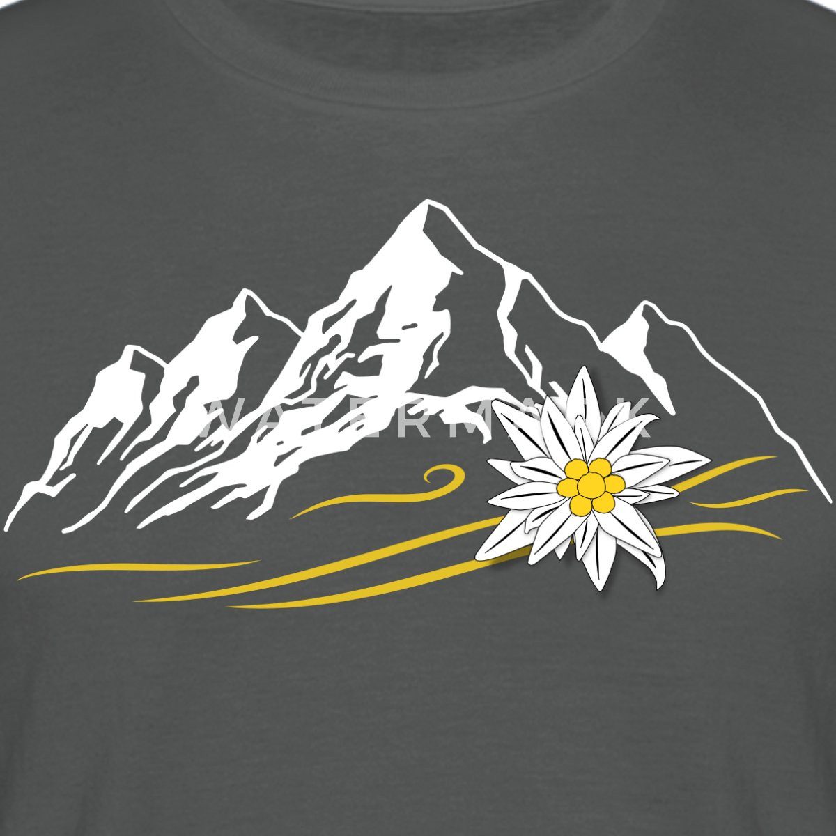 Spreadshirt T-Shirt Berglandschaft Bergliebe Alpen Mit Edelweiß Männer T-Sh günstig online kaufen
