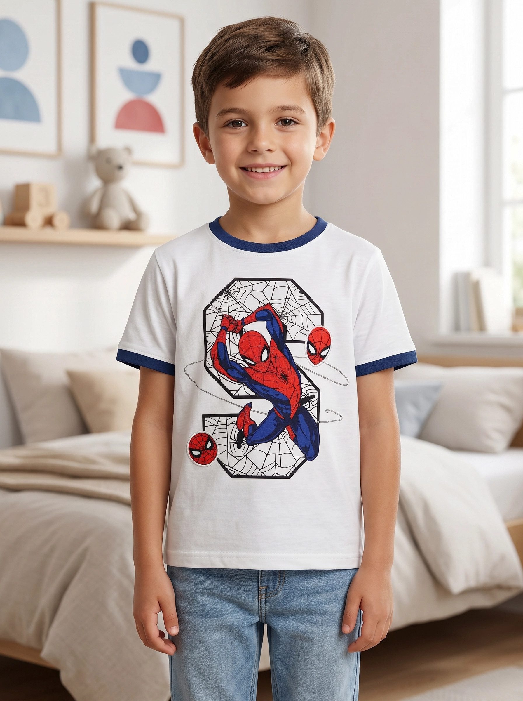 MARVEL Print-Shirt Marvel Spiderman Jungen Kinder kurzarm Shirt Gr. 104 bis 134 – Bild 4 von 4