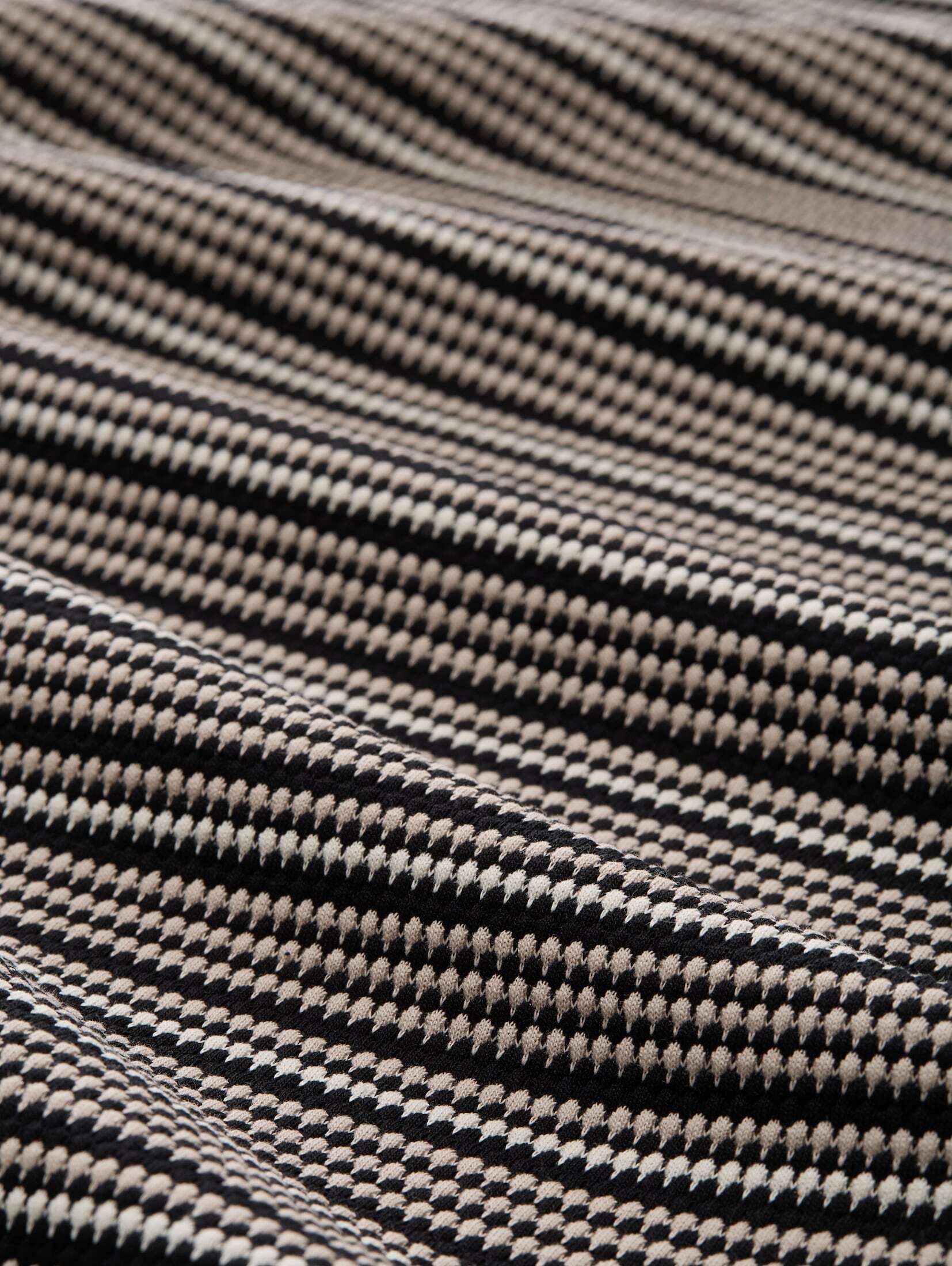 TOM TAILOR Trägertop T-Shirt Jacquard Top mit Stehkragen