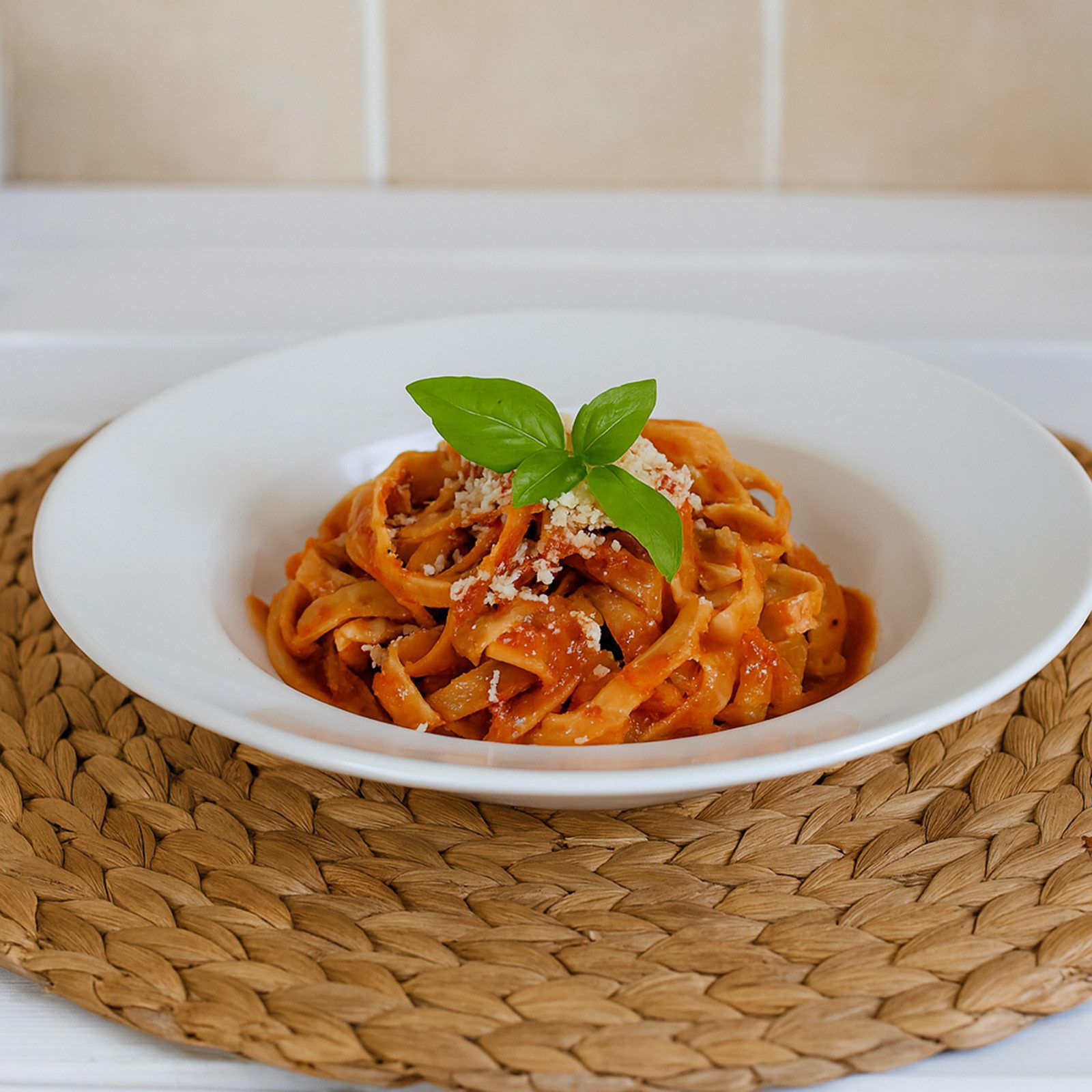 NTK-Collection Pastateller Pastateller Ø 28 cm Weiß Antonia, (4 St), Speiseteller tiefe Teller