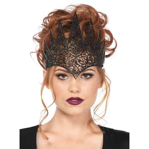 Leg Avenue Kostüm Böse Königin Krone schwarz, Faszinierender Kopfschmuck für LARP und Fantasy Kostüme