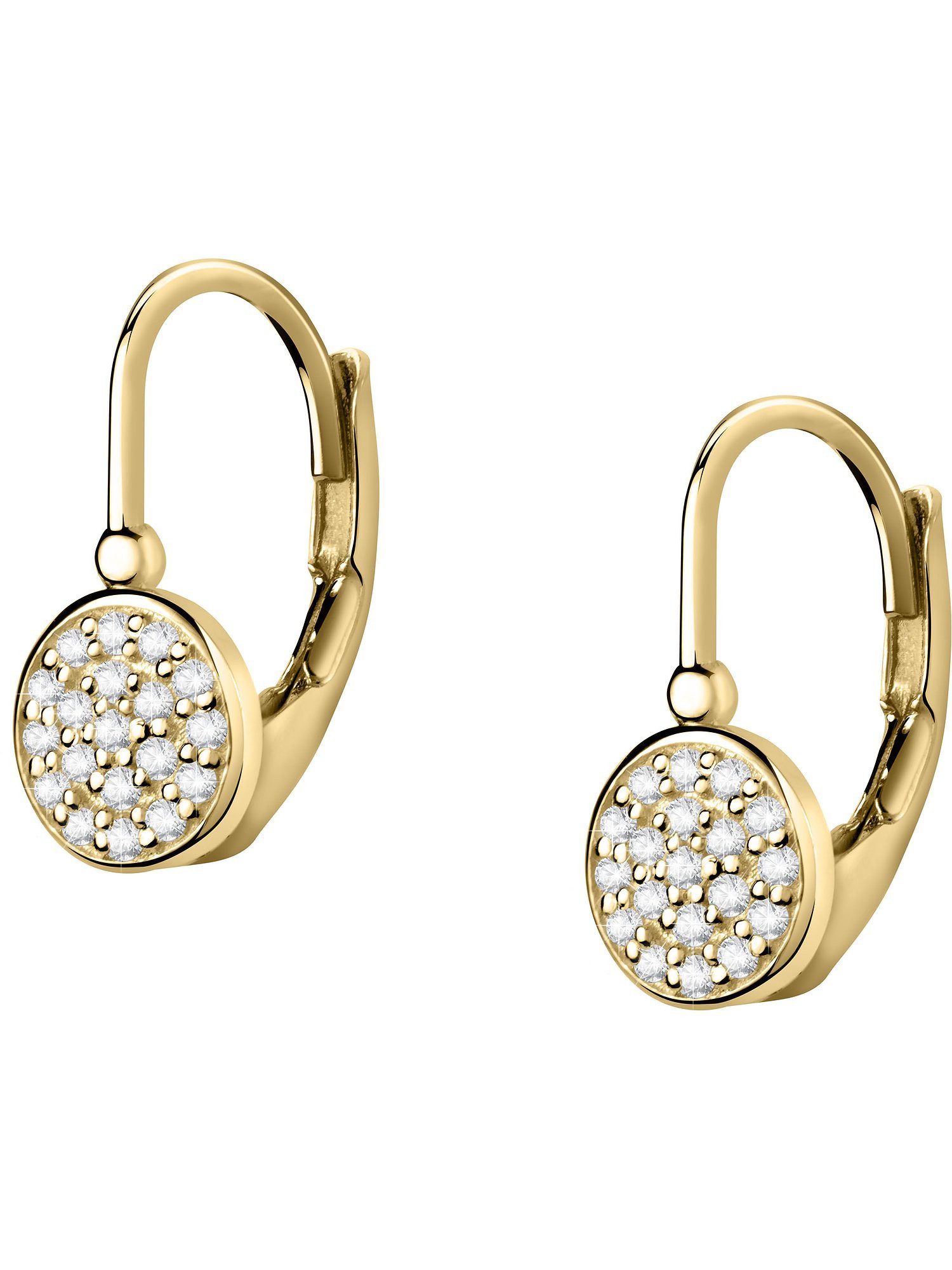 FAVS Paar Ohrstecker FAVS Damen-Ohrhänger 375er Gelbgold 38 Zirkonia