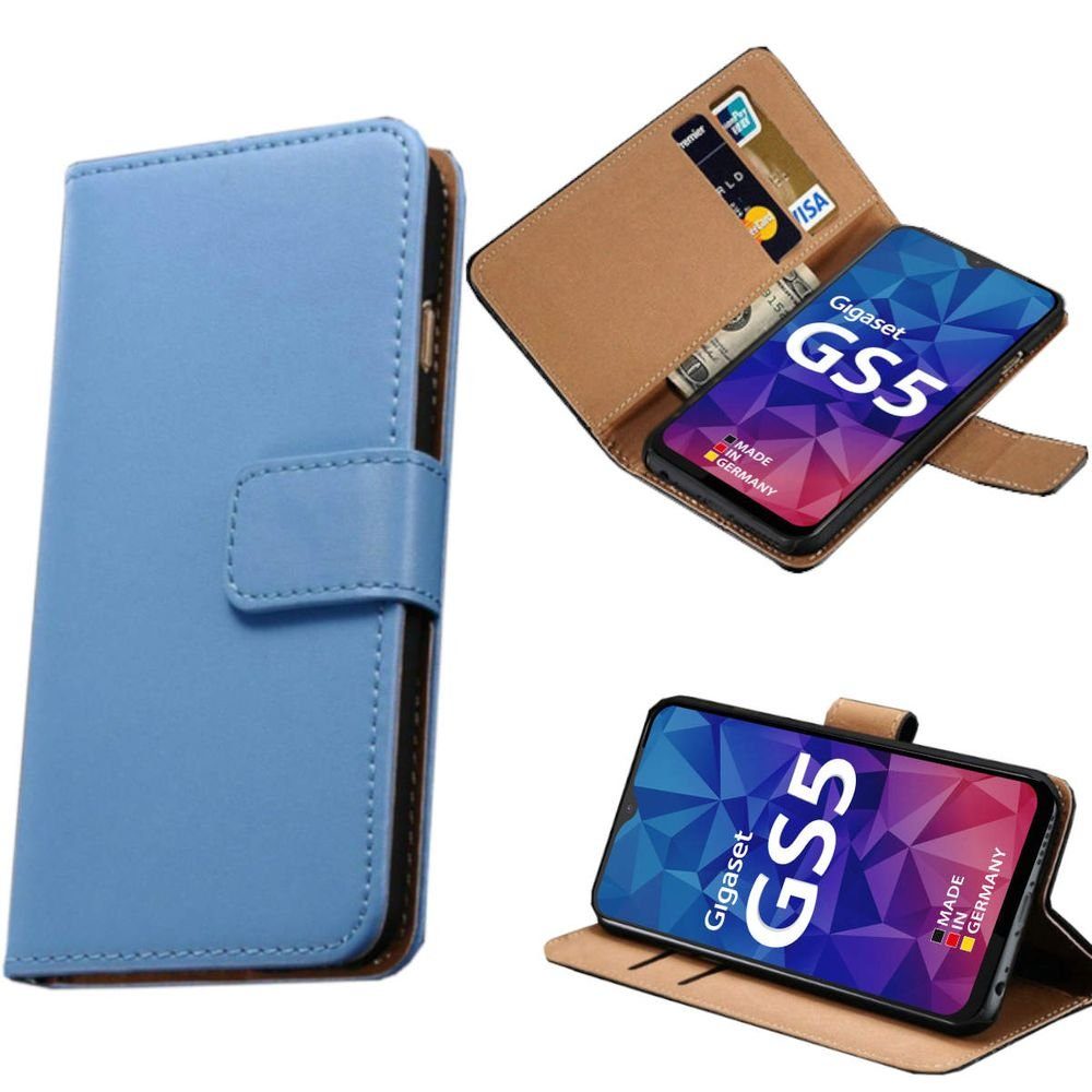Wigento Handyhülle Für Gigaset GS5 Handy Tasche Wallet Premium Schutz Hülle Case Cover Etuis Neu Zubehör