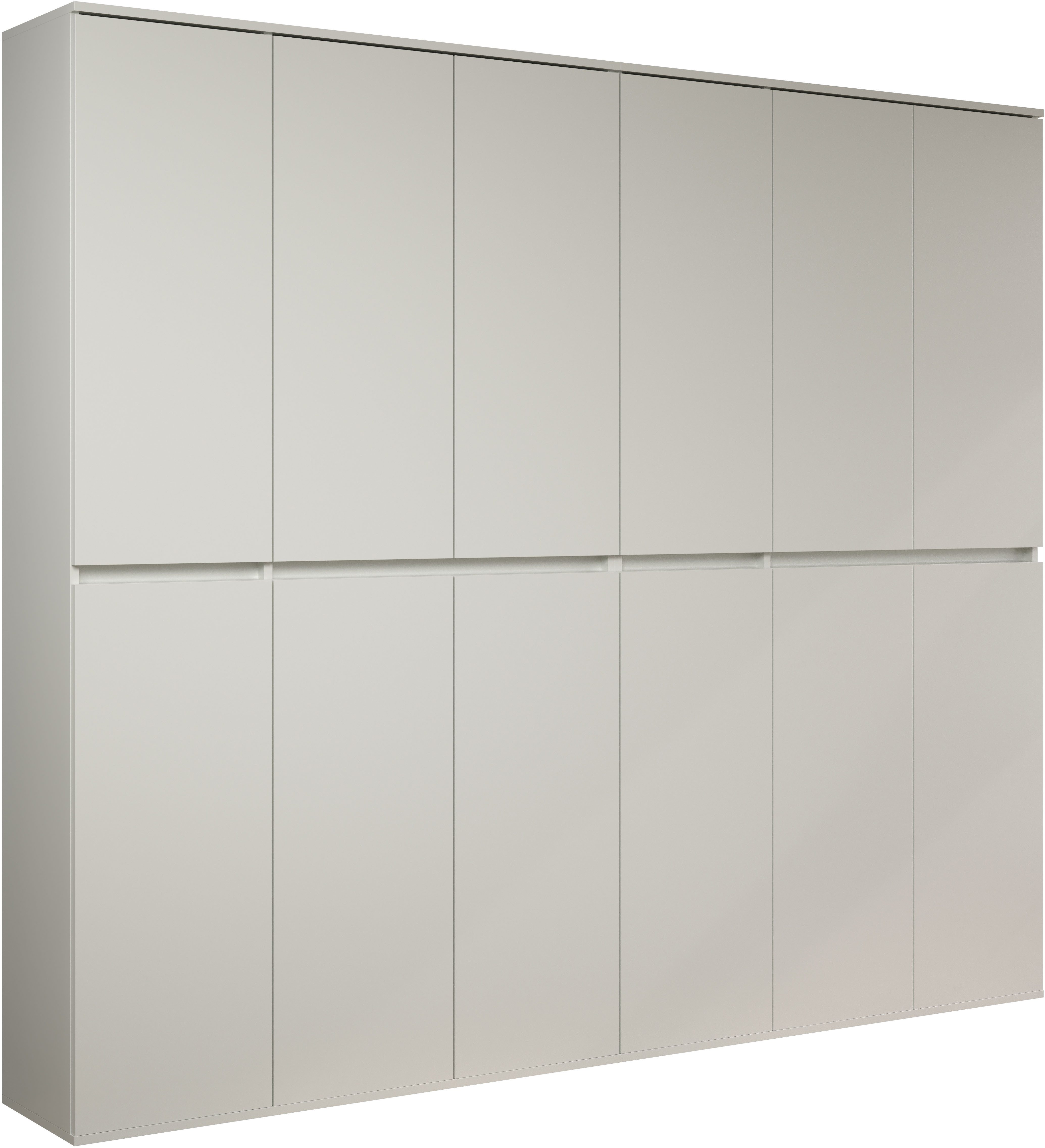 Home affaire Garderoben-Set Novara, (Komplett-Set, 2-St), Garderobenschränke mit insgesamt 32 Fächern - (B/T/H) 222/34/191 cm