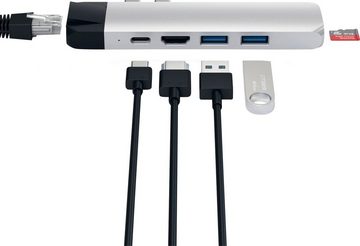 Satechi Type-C Pro Hub 4K HDMI with Ethernet USB-Adapter HDMI, USB 3.0 Typ A, USB Typ C zu RJ-45 (Ethernet)