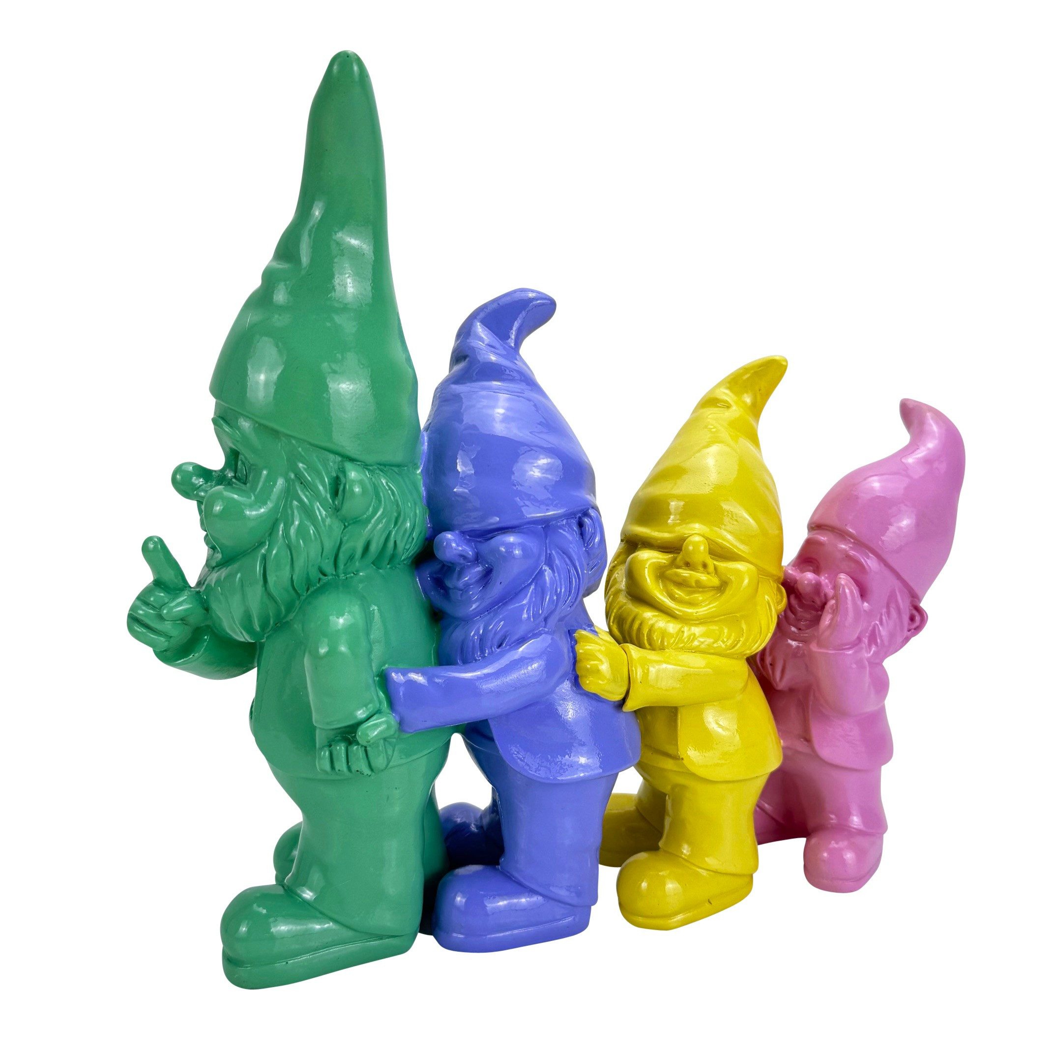 Online-Fuchs Gartenfigur lustige Gartenzwerge, Wichtel Polonaise für außen - bunte Deko Figuren, (modern, wetterfest), moderne knallige Farben - wetterfest - 23 oder 30 cm groß