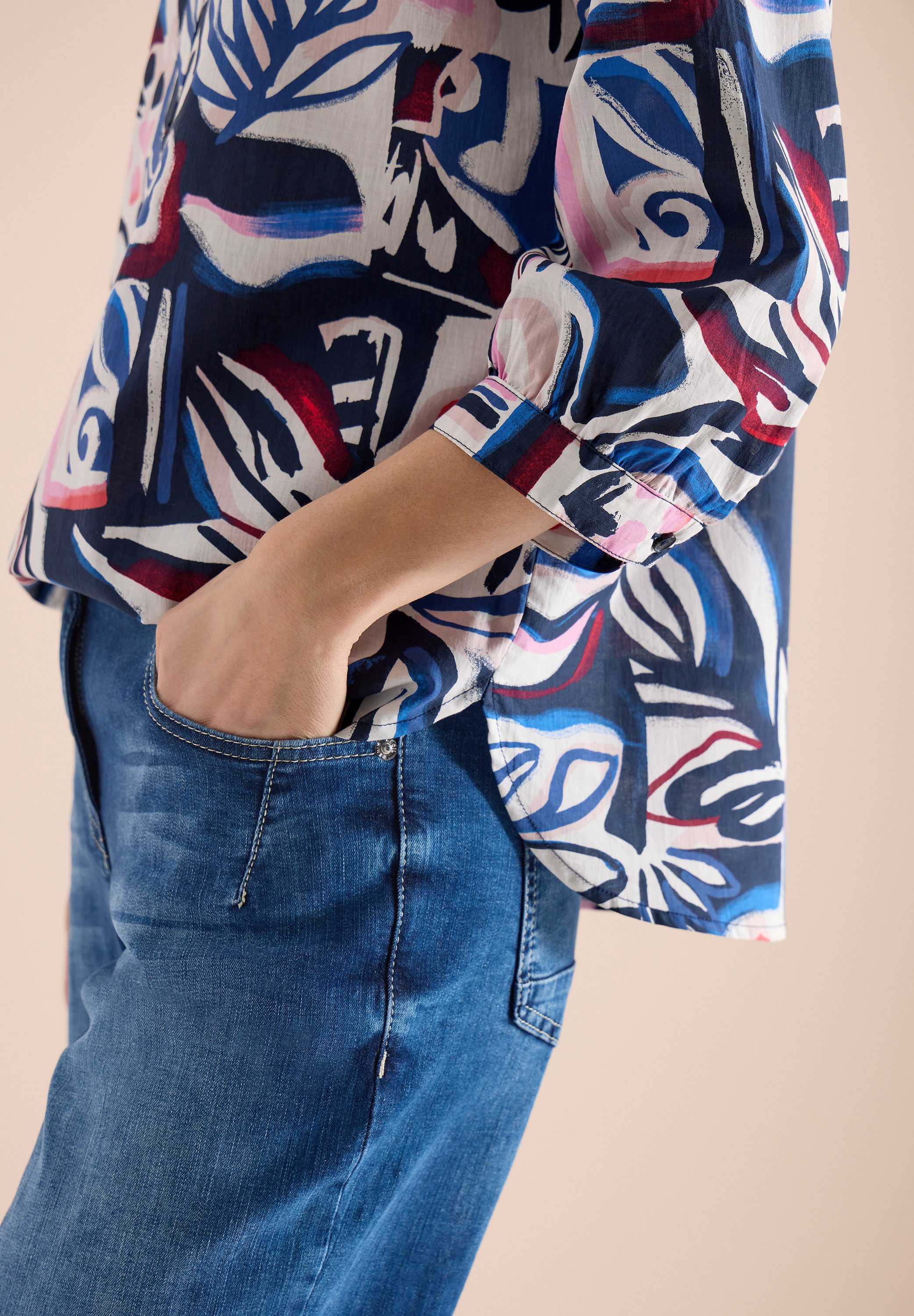 CECIL Druckbluse 3/4-Arm Sommerbluse mit Multicolor Print