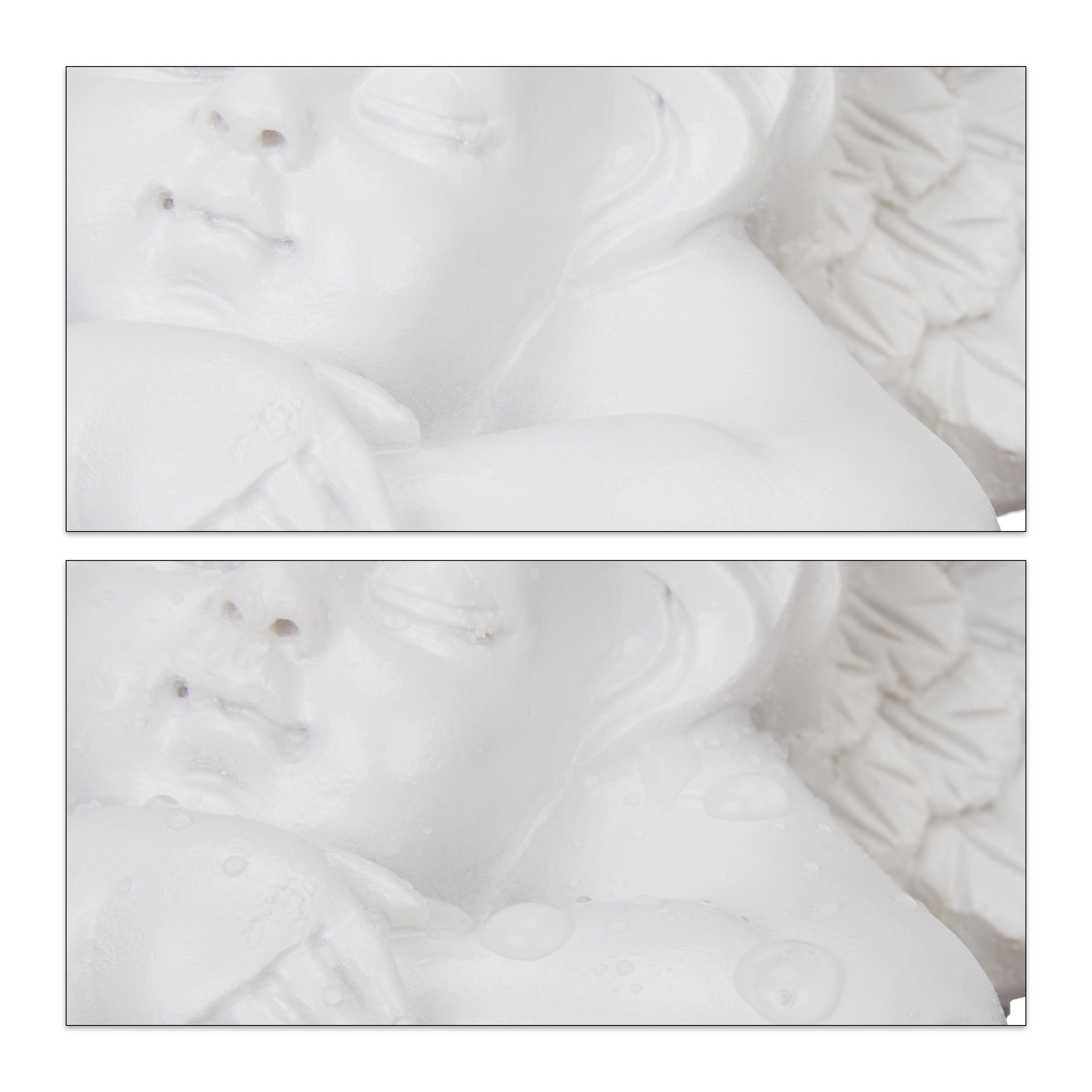 relaxdays Engelfigur Grabengel 2er Set, weiß