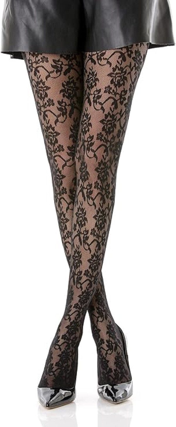 cofi1453 Feinstrumpfhose Damen Strumpfhose mit Muster günstig online kaufen