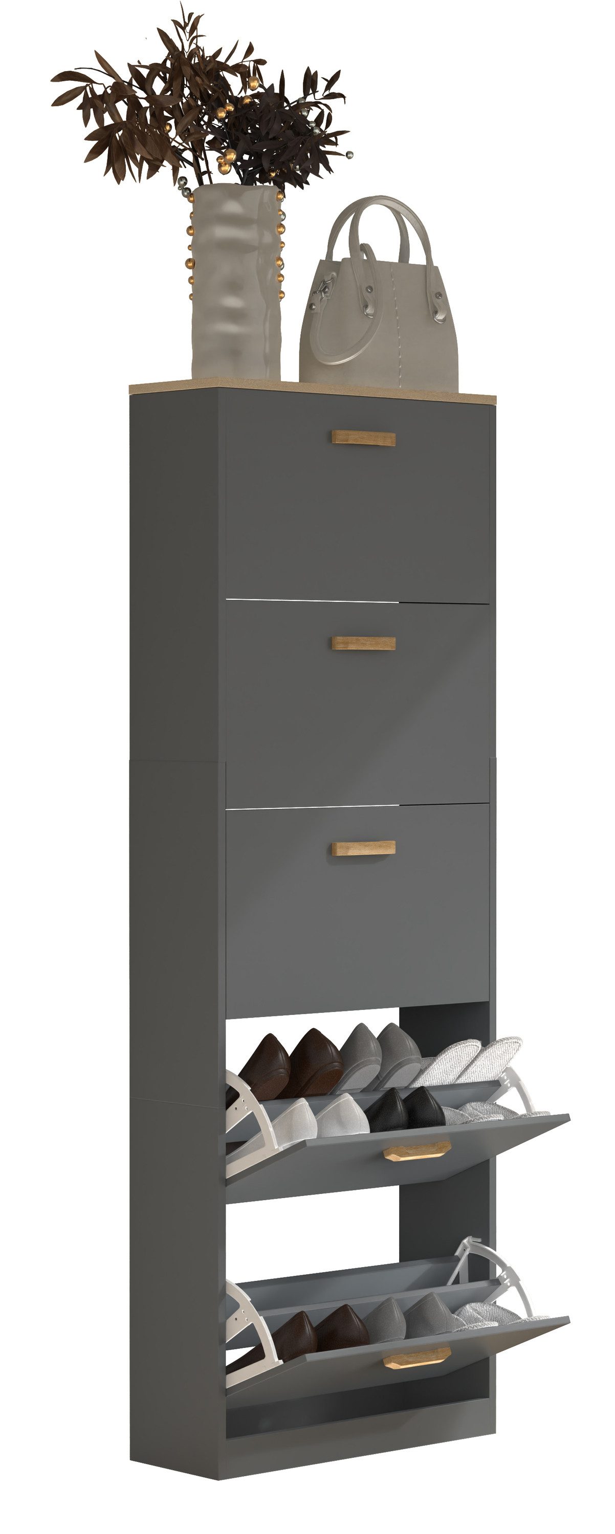 VCM Schuhschrank Holz Schuhregal Schuhschrank Schuhkipper günstig online kaufen