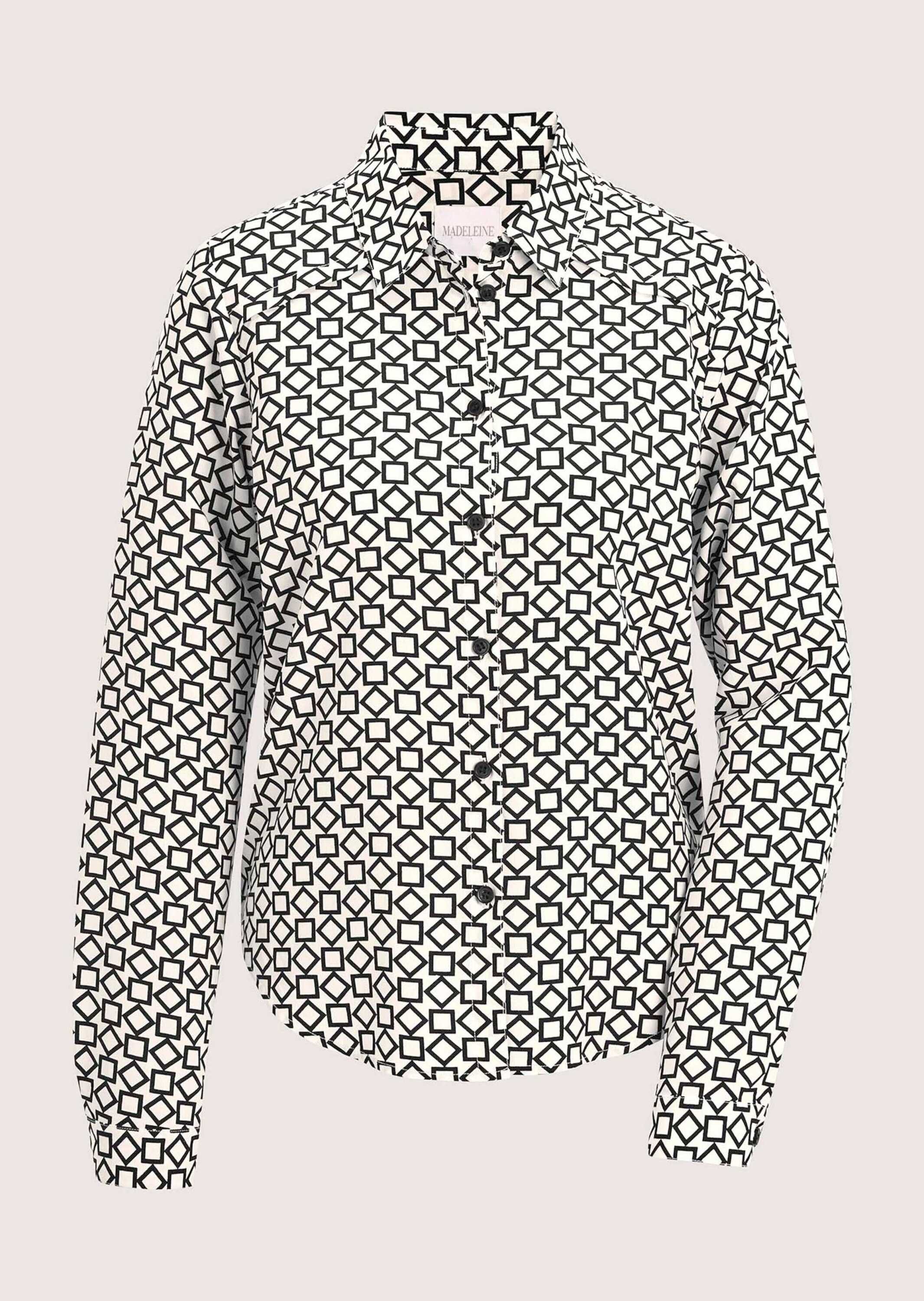 Hemdbluse Elegante Viskosebluse mit Grafik-Print